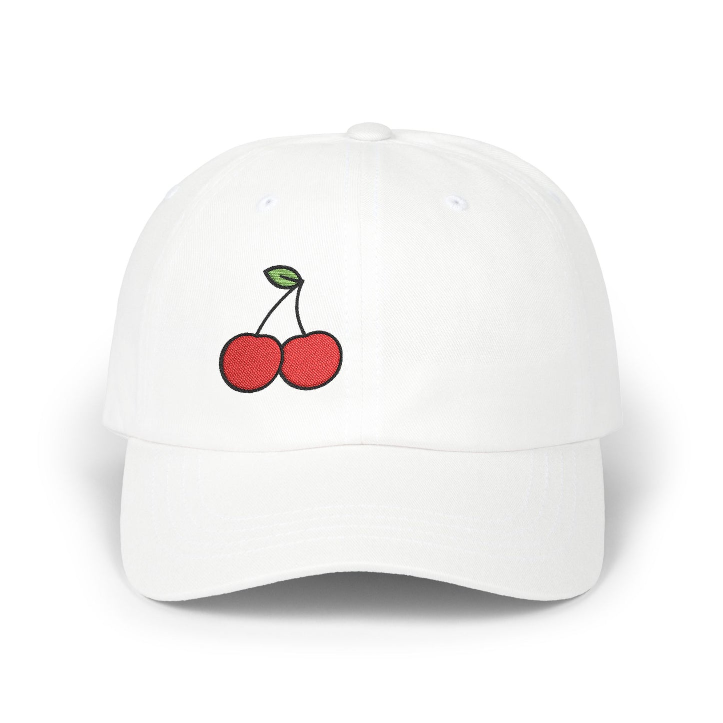 Cherries Classic Dad Hat – Embroidered Red Fruit Hat with Bold Minimalist Design and Subtle Sass