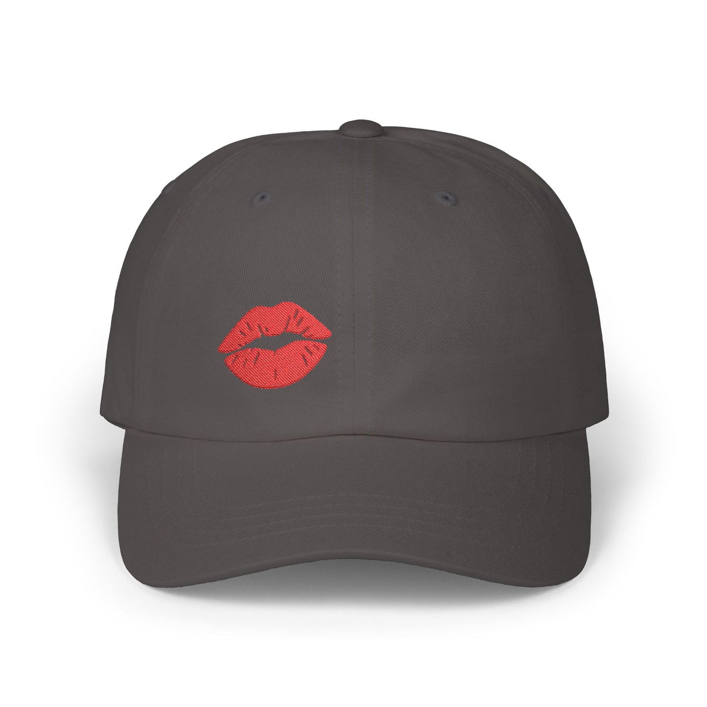 Red Lips Classic Dad Hat – Embroidered Lip Hat for Bold Style, Sassy Vibes, and Flirty Streetwear Looks