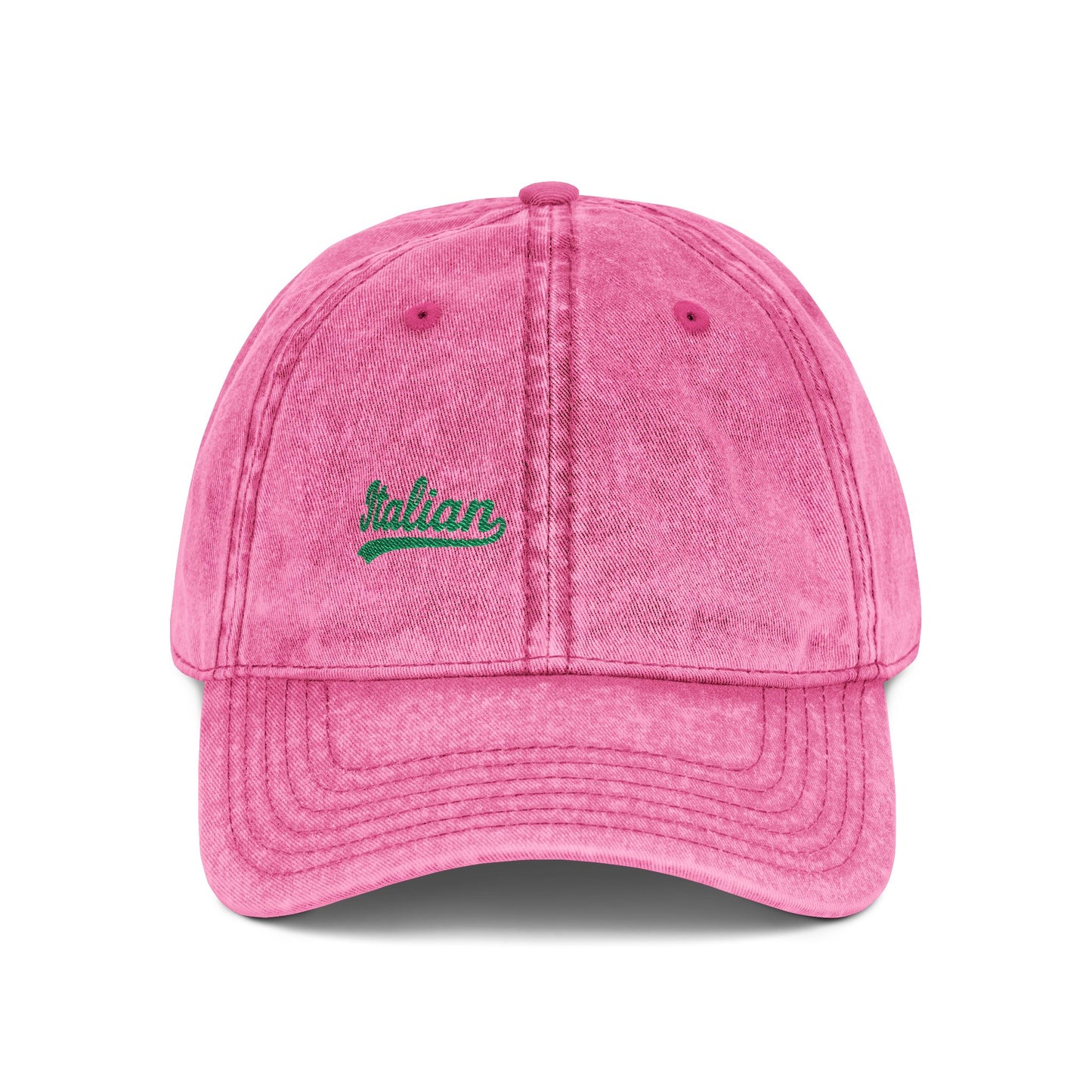 Italian Vintage Hat – Green Script Heritage Hat for Pasta Lovers and Italian Pride
