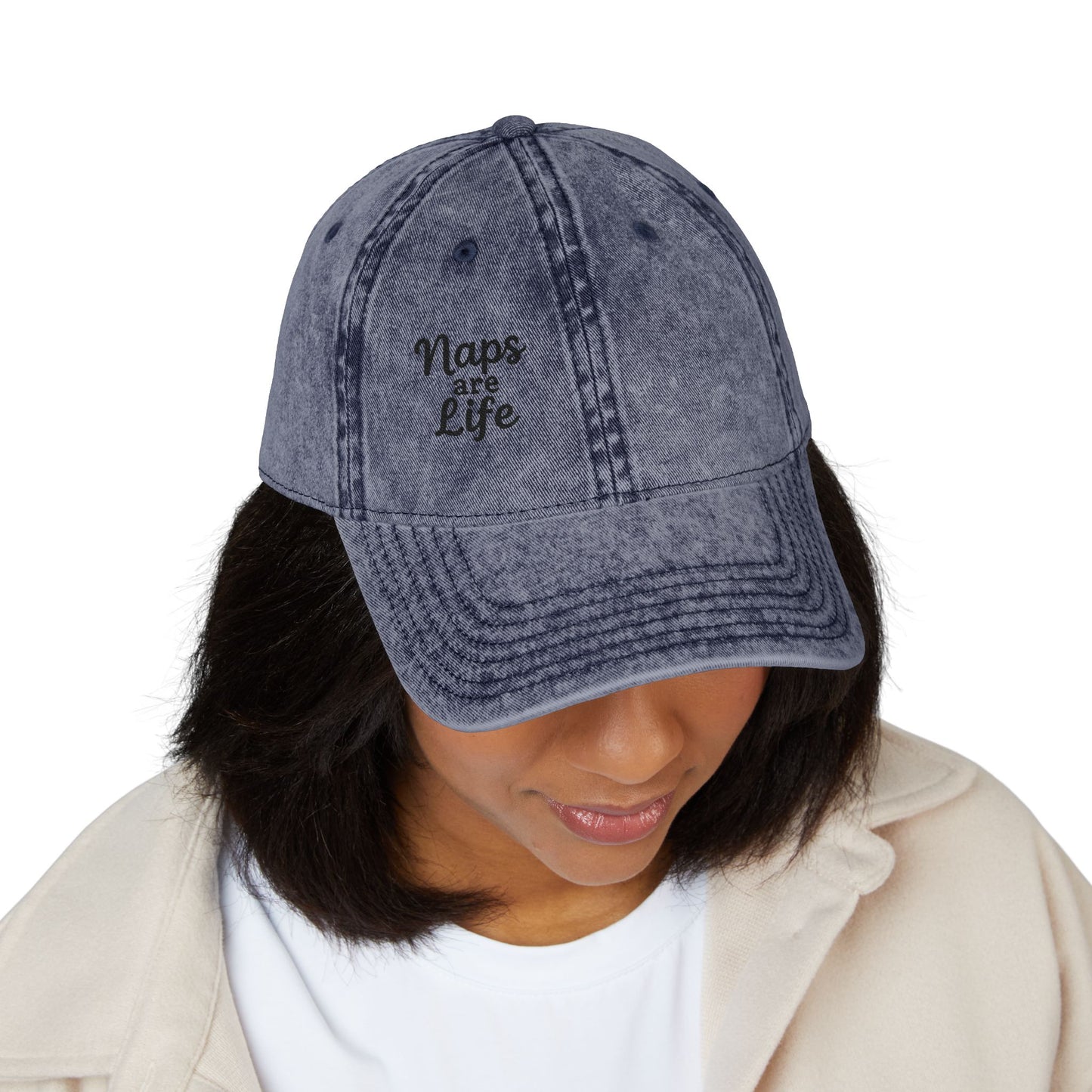 Naps Are Life Vintage Hat – Embroidered Funny Sleep Hat for Lazy Legends