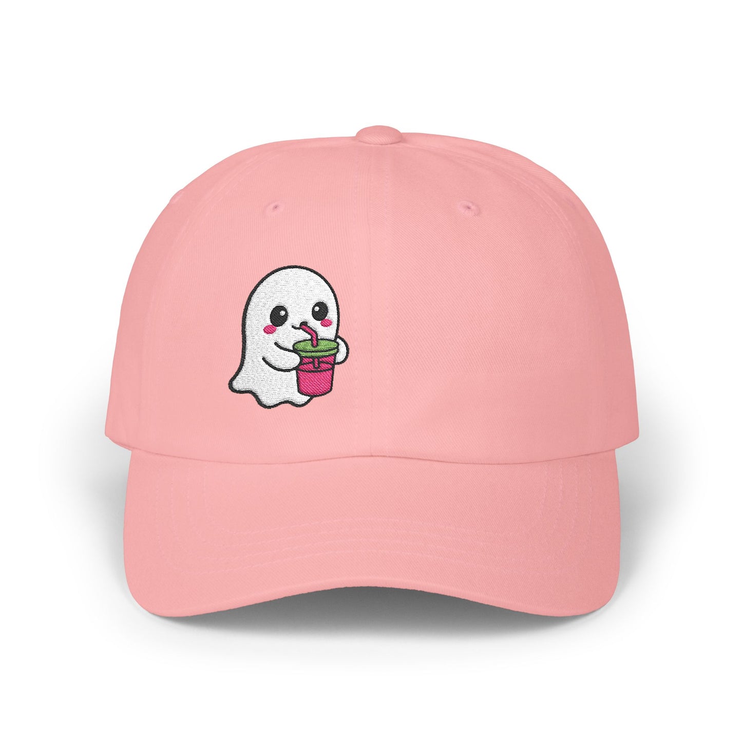 Cute Ghost Classic Dad Hat – Embroidered Kawaii Ghost Drinking Hat for Halloween Vibes and Everyday Boo Energy