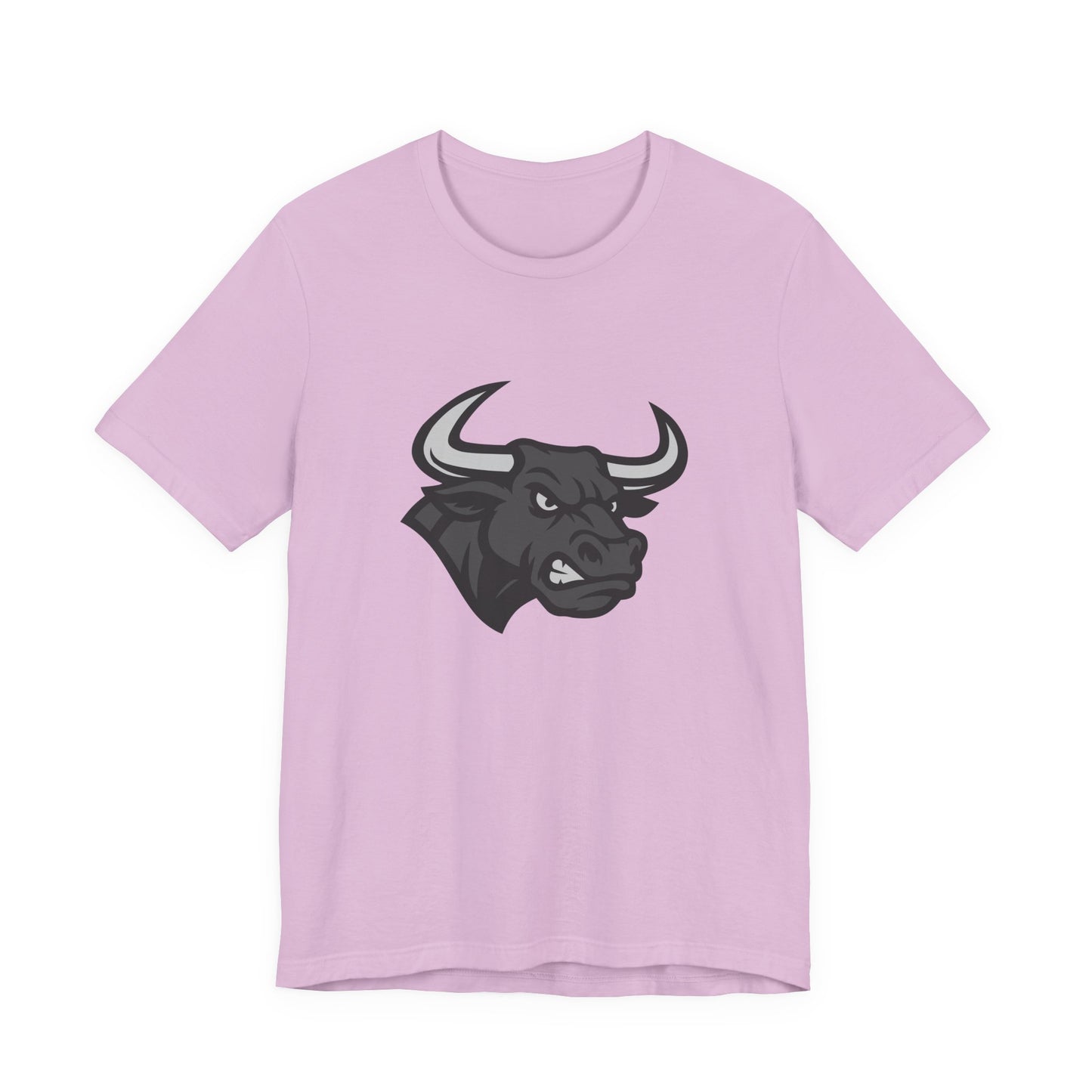 Angry Bull Graphic T-Shirt – Dark Theme Grayscale Bull Head Design on Black Tee for Streetwear, Gym, or Bold Urban Style. Unisex Jersey Short Sleeve Tee