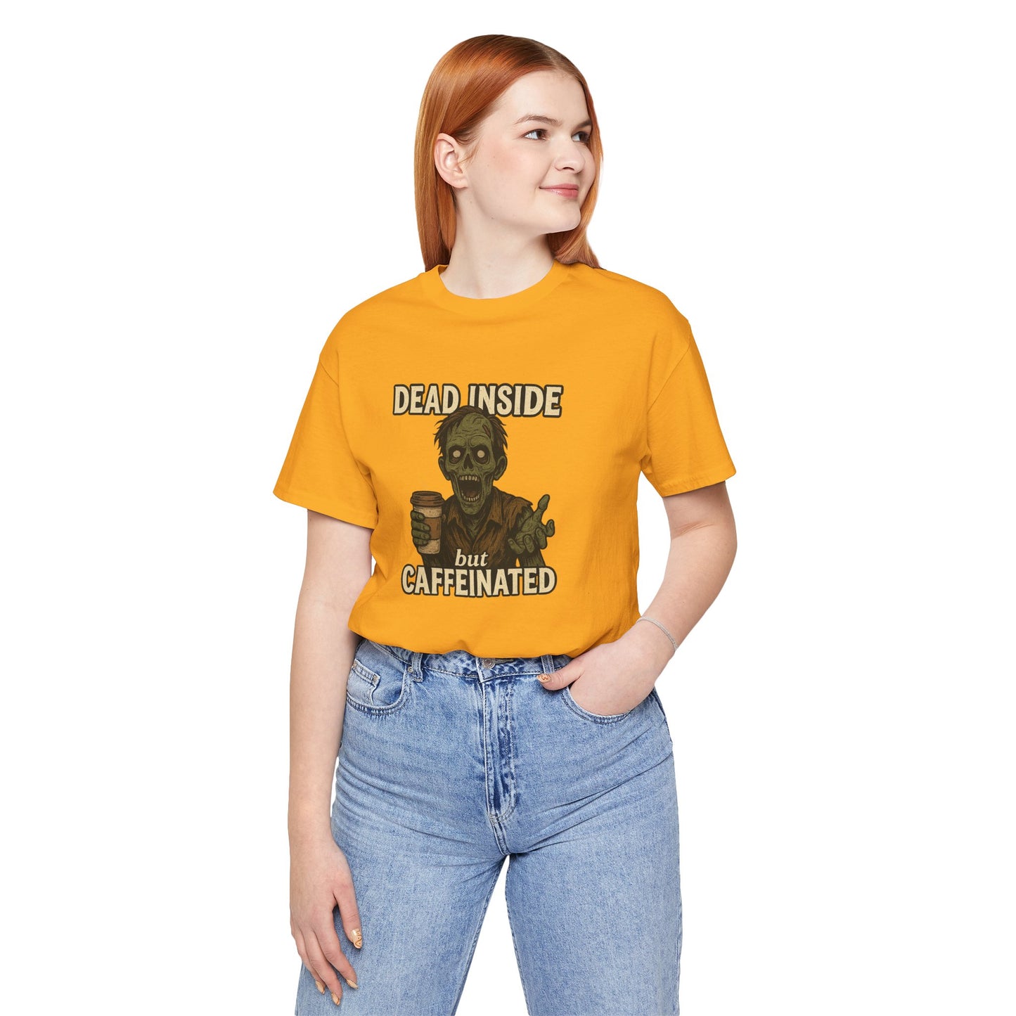 Dead Inside But Caffeinated Halloween Shirt – Funny Zombie Coffee Tee for Tired Souls