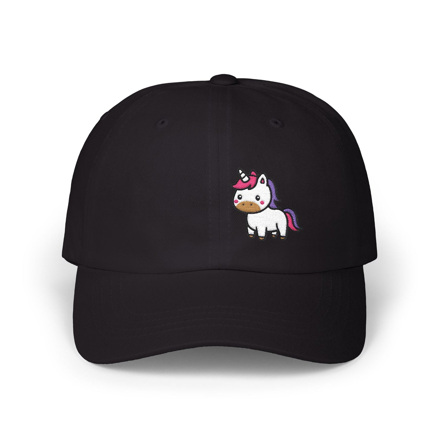 Cute Unicorn Classic Dad Hat – Embroidered Kawaii Unicorn Hat with Rainbow Tail for Magical Vibes and Whimsical Style