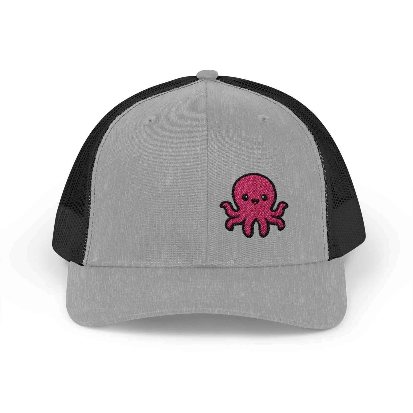 Cute Octopus Trucker Hat – Embroidered Kawaii Sea Creature Hat for Ocean Lovers and Tentacle Fans