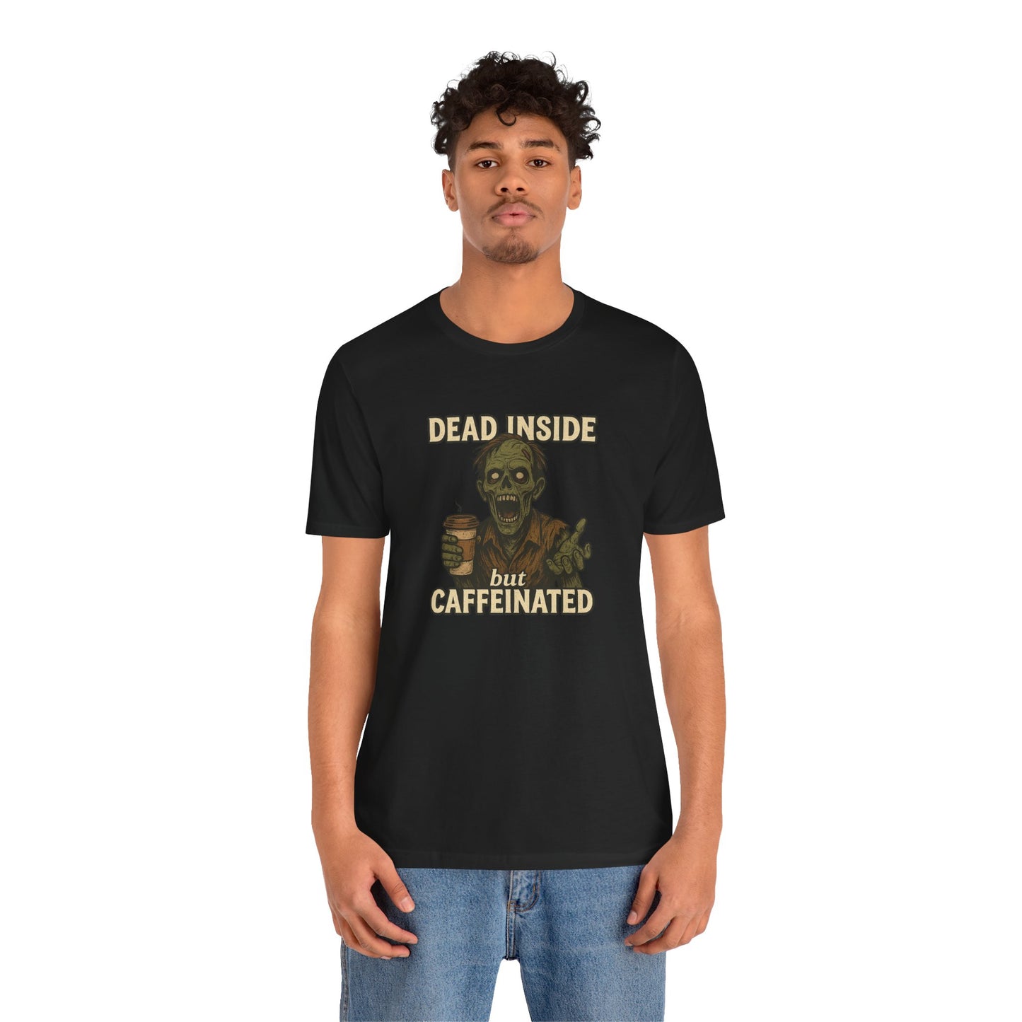 Dead Inside But Caffeinated Halloween Shirt – Funny Zombie Coffee Tee for Tired Souls