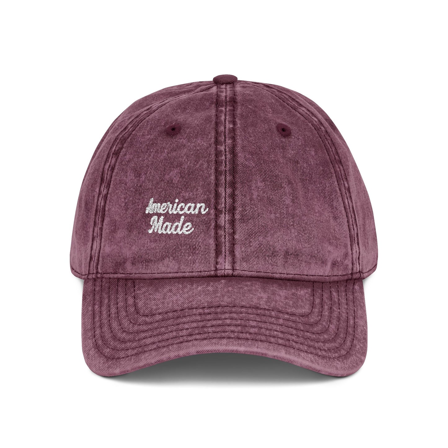 American Made Vintage Hat – Embroidered Patriotic Hat with Retro Script for USA Pride and Everyday Freedom