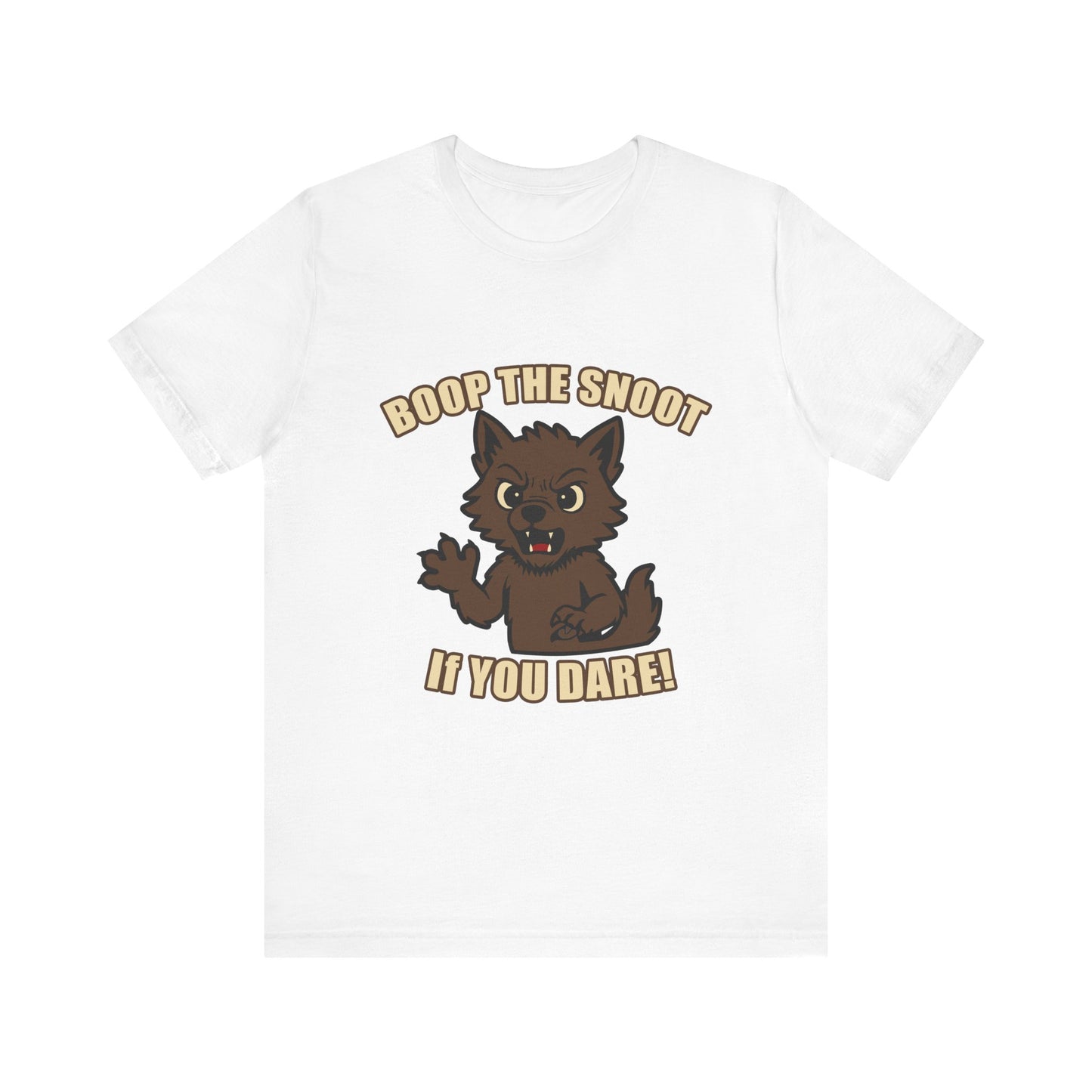 Boop the Snoot If You Dare Halloween Shirt – Funny Werewolf Halloween Graphic Unisex Jersey Short Sleeve Tee for Dog Lovers.