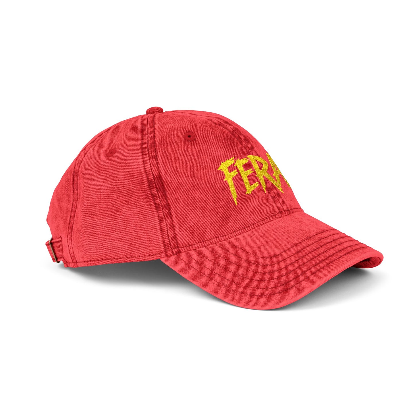 FERAL Vintage Hat – Bold Statement Hat with Wild Energy Font for Rebels, Misfits, and Chaos Enthusiasts