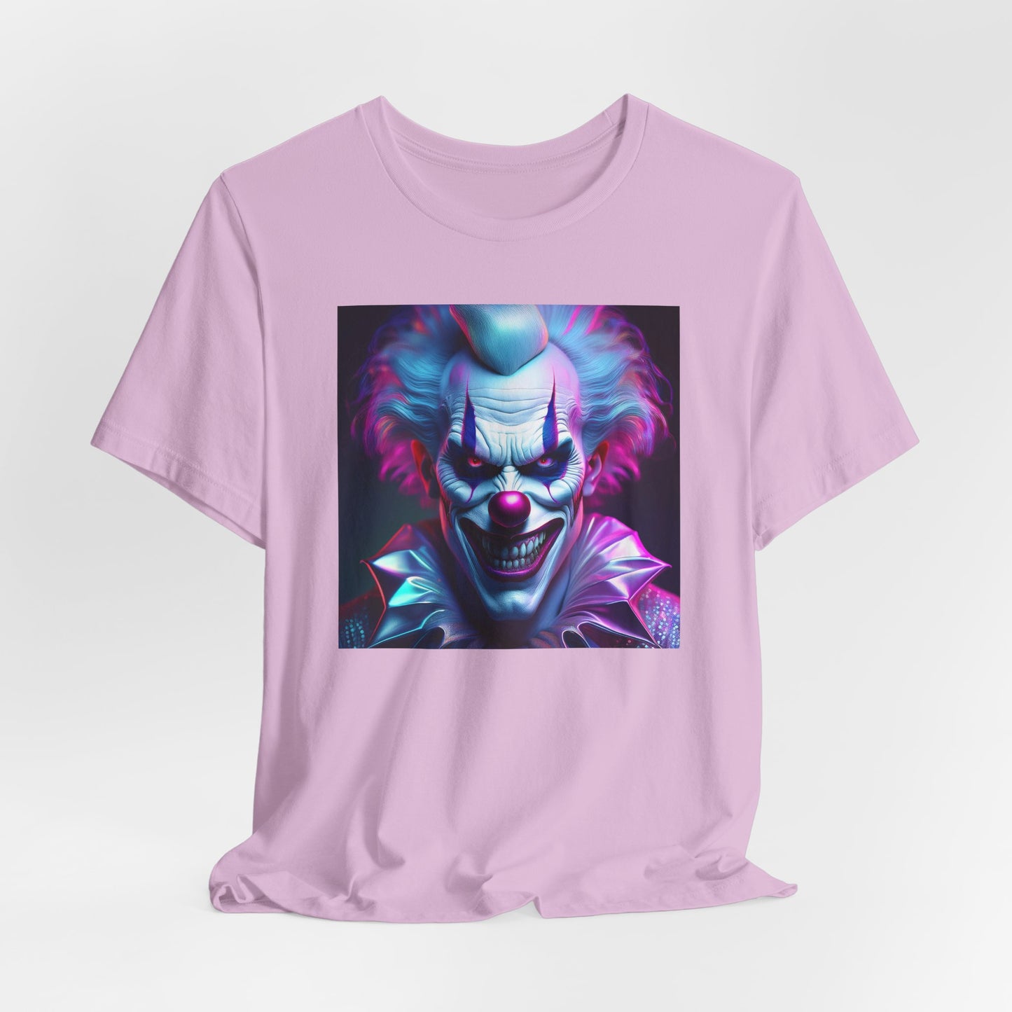 Scary Clown Halloween Shirt – Creepy Evil Clown Face Graphic Tee for Horror Fans. Unisex Jersey Short Sleeve Tee