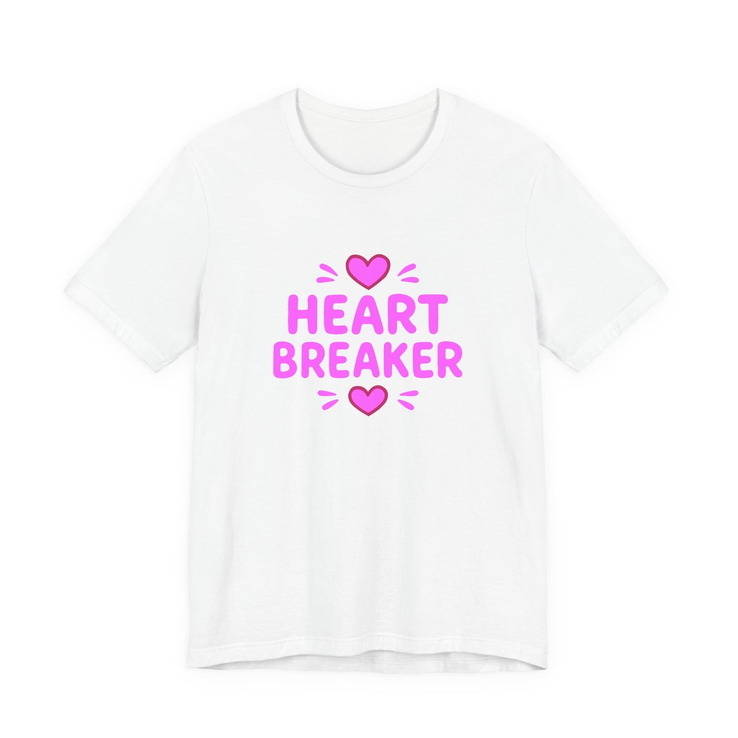 Colorful Design Heartbreaker Shirt – Cute Bubble Letter Tee with a Sarcastic Twist for Sweet but Savage Individuals. Unisex Jersey Short Sleeve Tee