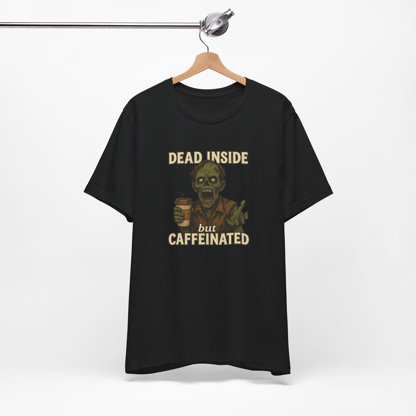 Dead Inside But Caffeinated Halloween Shirt – Funny Zombie Coffee Tee for Tired Souls
