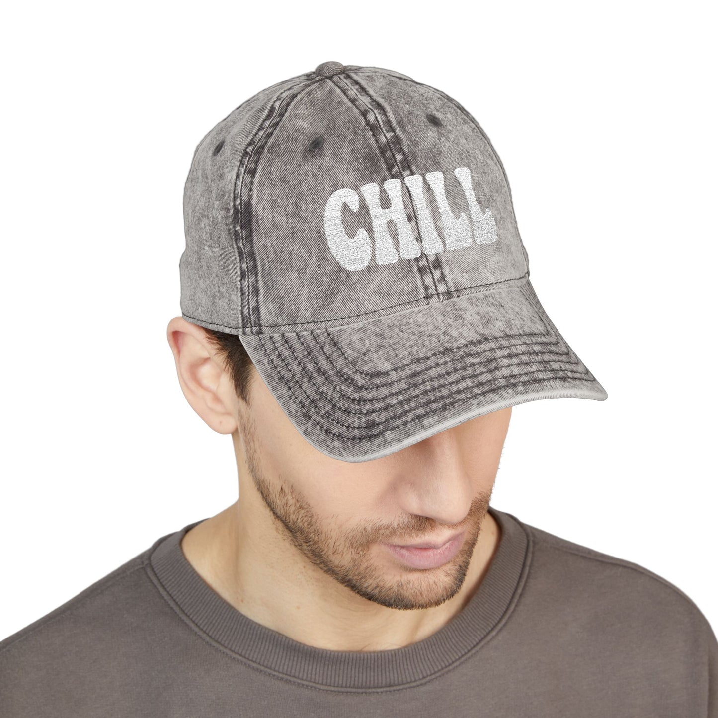 Chill Vintage Hat – Embroidered Relaxed Script Hat for Easygoing Vibes and Everyday Cool
