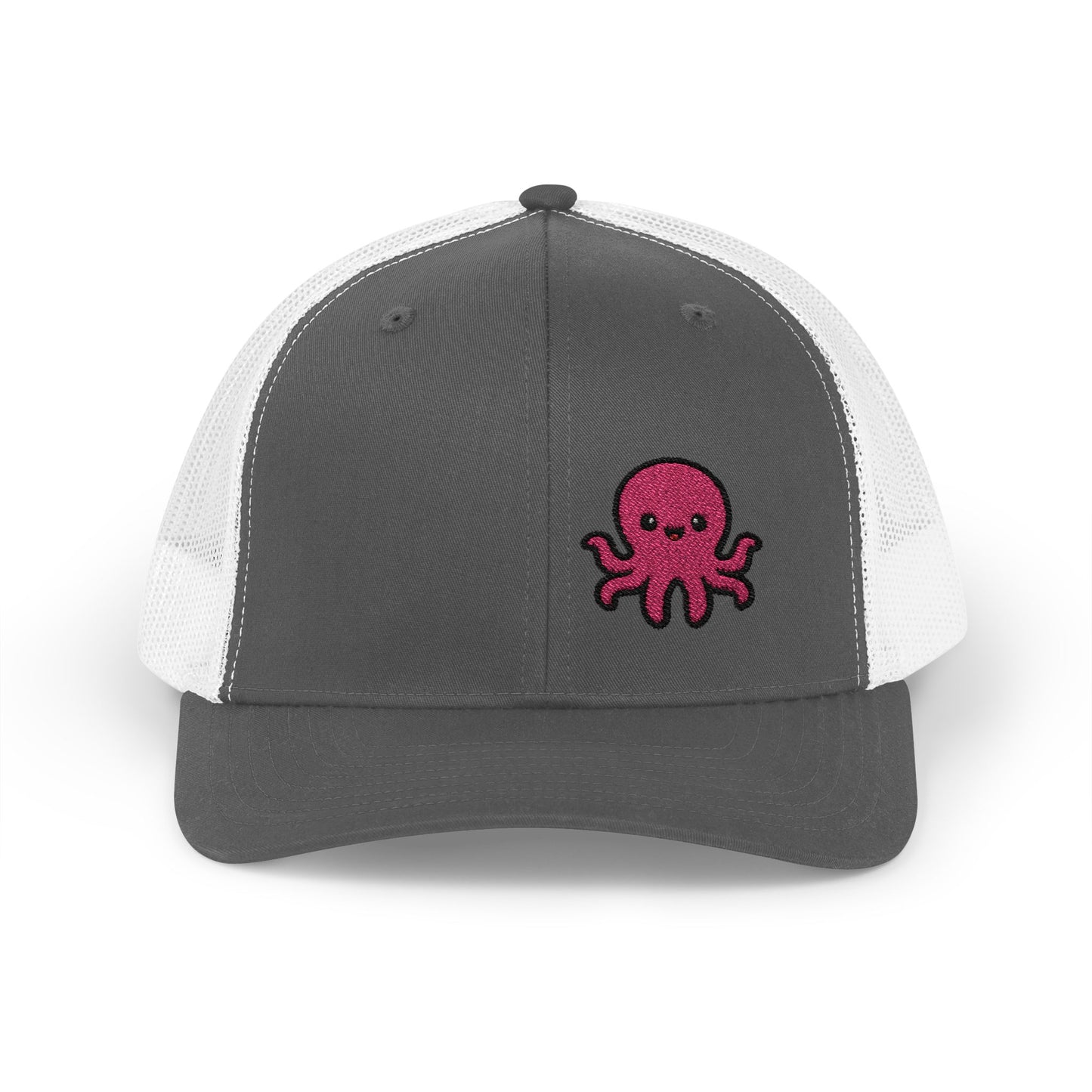 Cute Octopus Trucker Hat – Embroidered Kawaii Sea Creature Hat for Ocean Lovers and Tentacle Fans