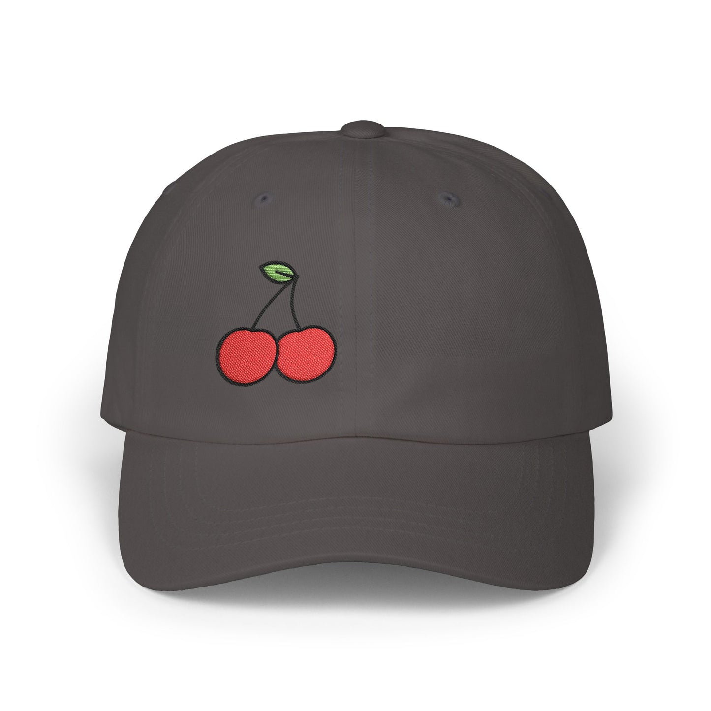 Cherries Classic Dad Hat – Embroidered Red Fruit Hat with Bold Minimalist Design and Subtle Sass