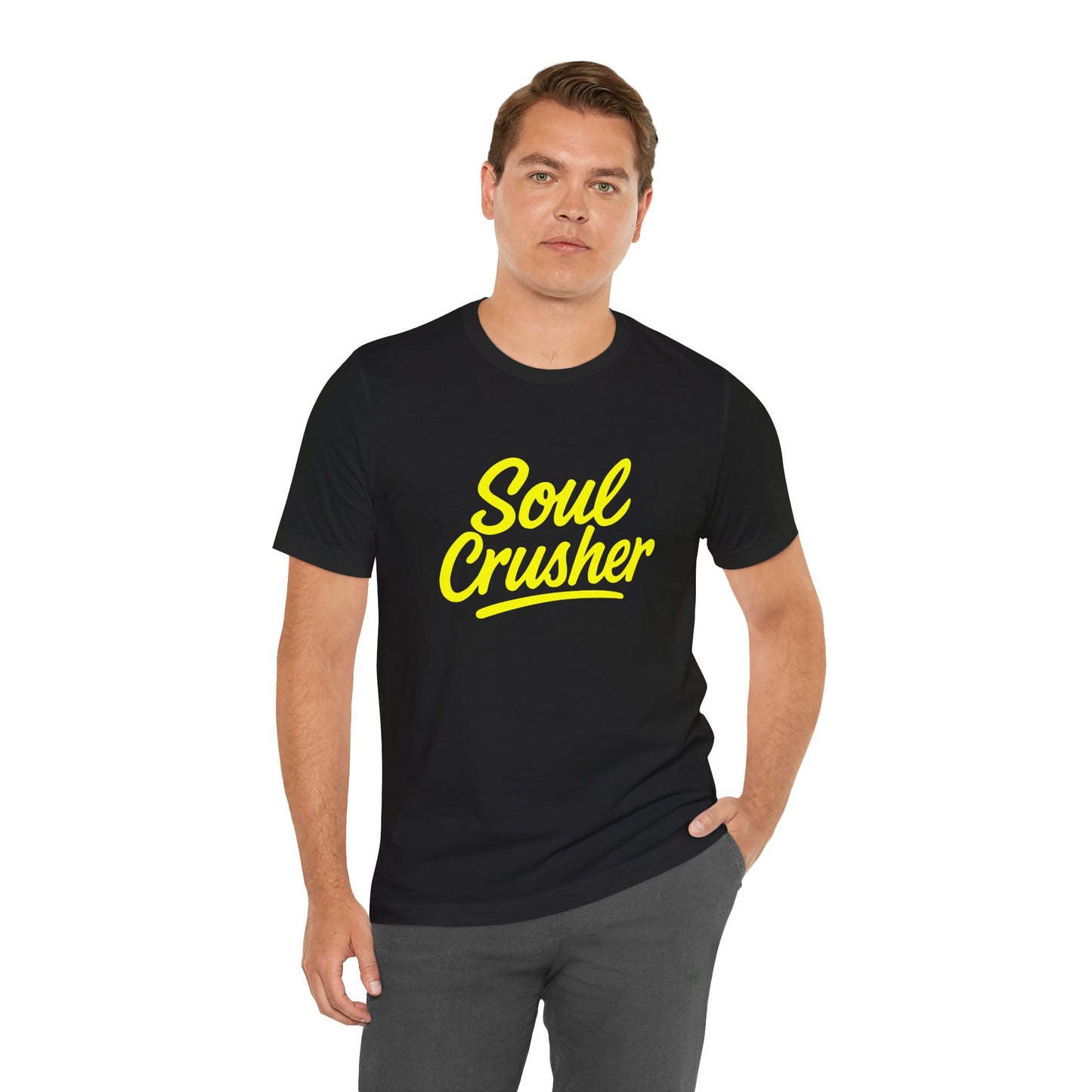 Colorful Design Soul Crusher Shirt – Loud Neon Yellow Statement Tee for Women Who Wreck Without Regret. Unisex Jersey Short Sleeve Tee