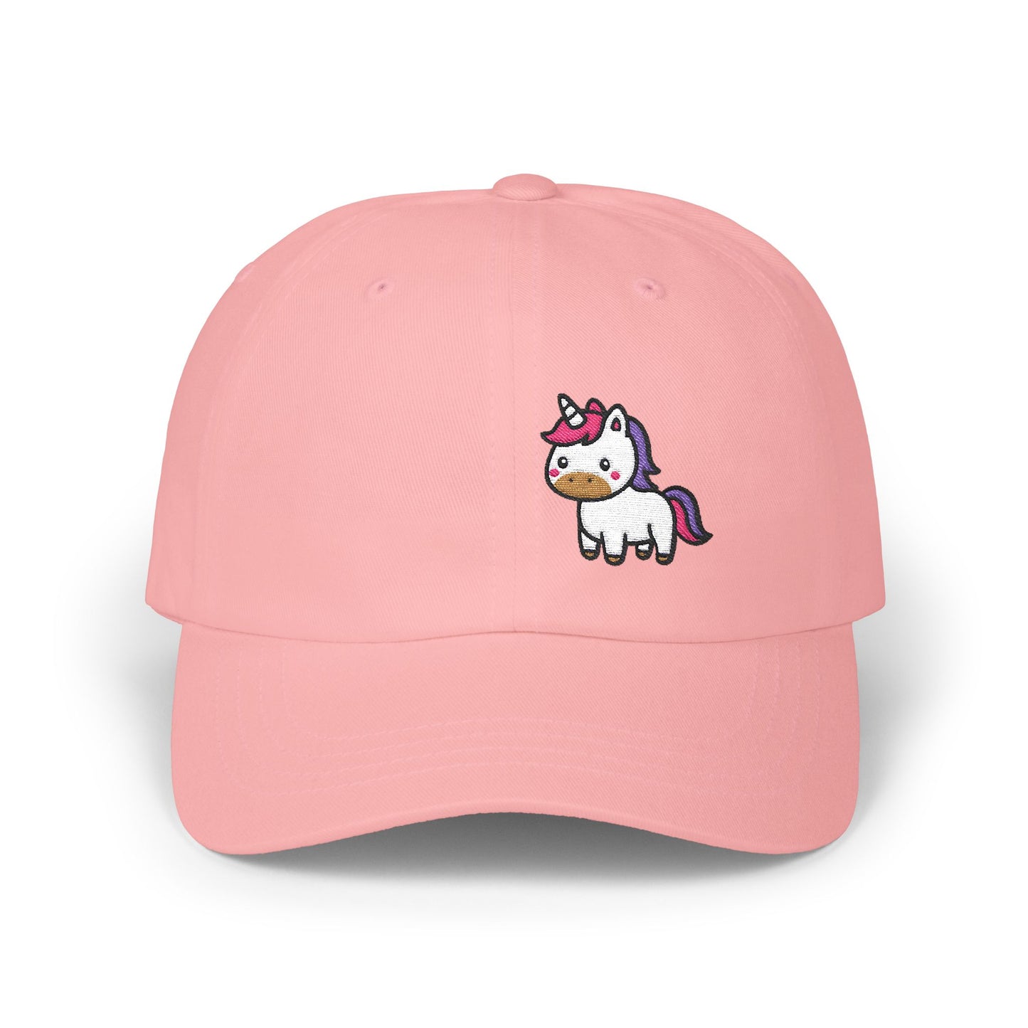 Cute Unicorn Classic Dad Hat – Embroidered Kawaii Unicorn Hat with Rainbow Tail for Magical Vibes and Whimsical Style