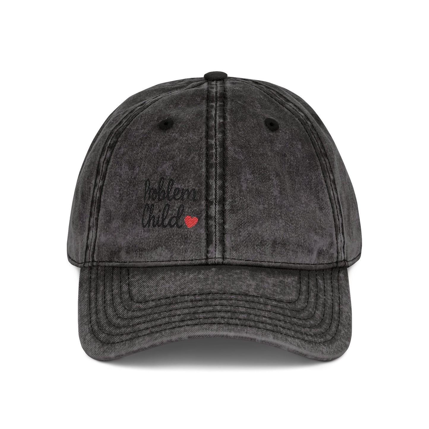 Problem Child Vintage Hat – Bold Script Hat with Red Heart for the Unruly and Unapologetic