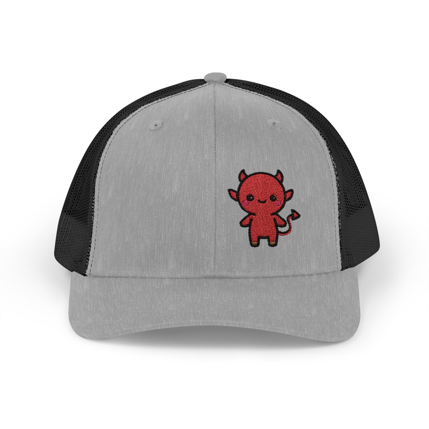Lil Devil Trucker Hat – Embroidered Cute Mischief Hat with Kawaii Devil