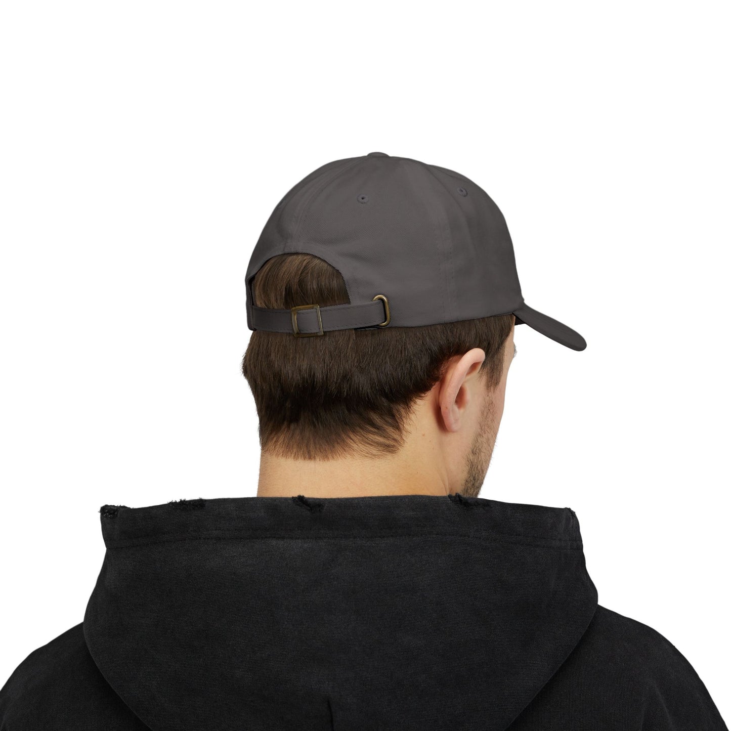 Dog Dad Classic Dad Hat – Embroidered Minimalist Dog Face Hat for Proud Pet Dads and Canine Companions. Blue Letters