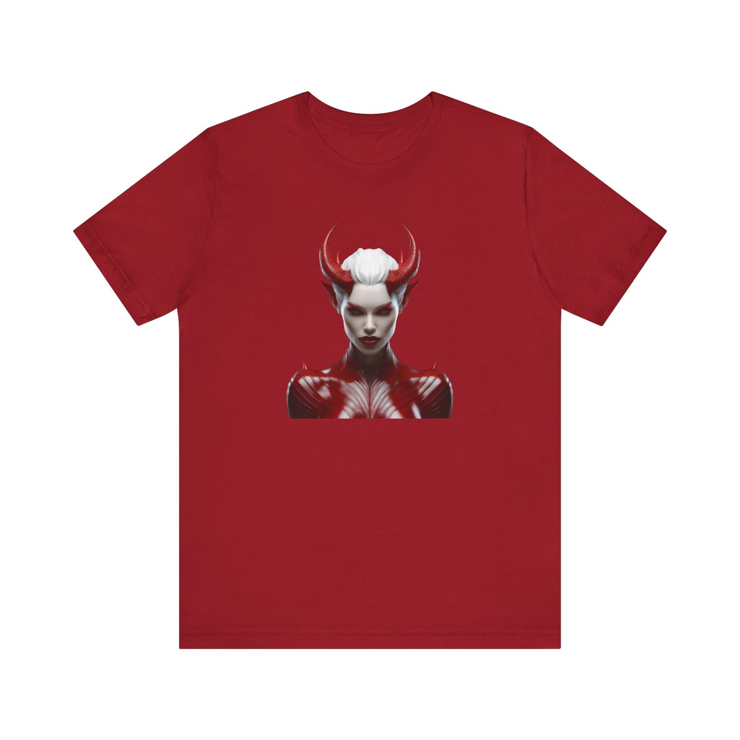 Fierce Devil Woman Halloween Shirt – Seductive Demon Graphic Tee for Bold Halloween Style
