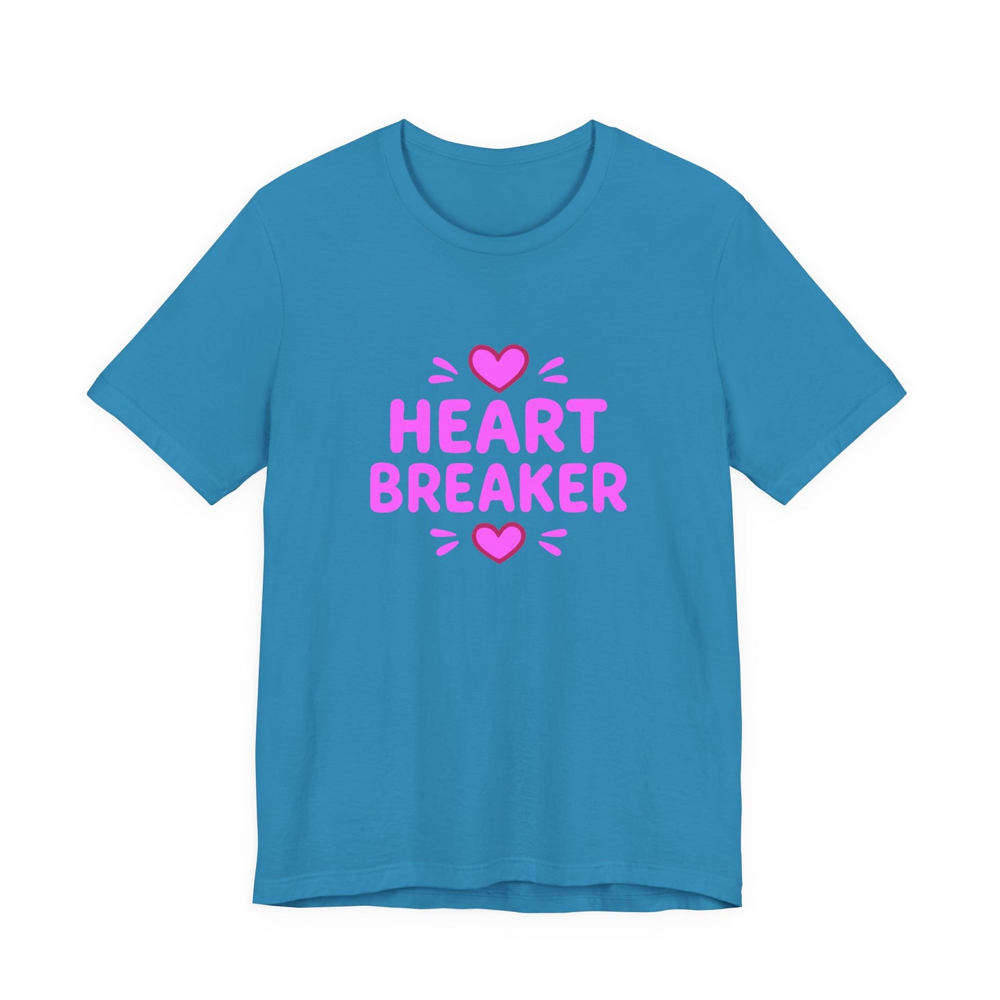 Colorful Design Heartbreaker Shirt – Cute Bubble Letter Tee with a Sarcastic Twist for Sweet but Savage Individuals. Unisex Jersey Short Sleeve Tee