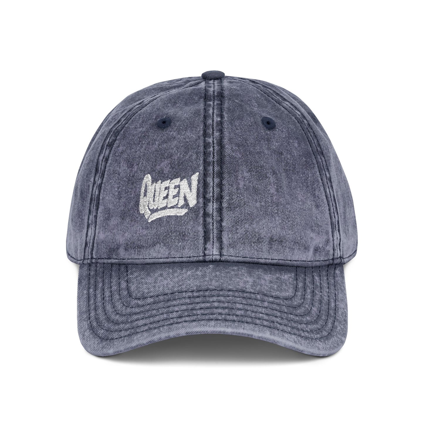 Queen Vintage Hat – Embroidered Crown Hat for Confident Royalty Energy