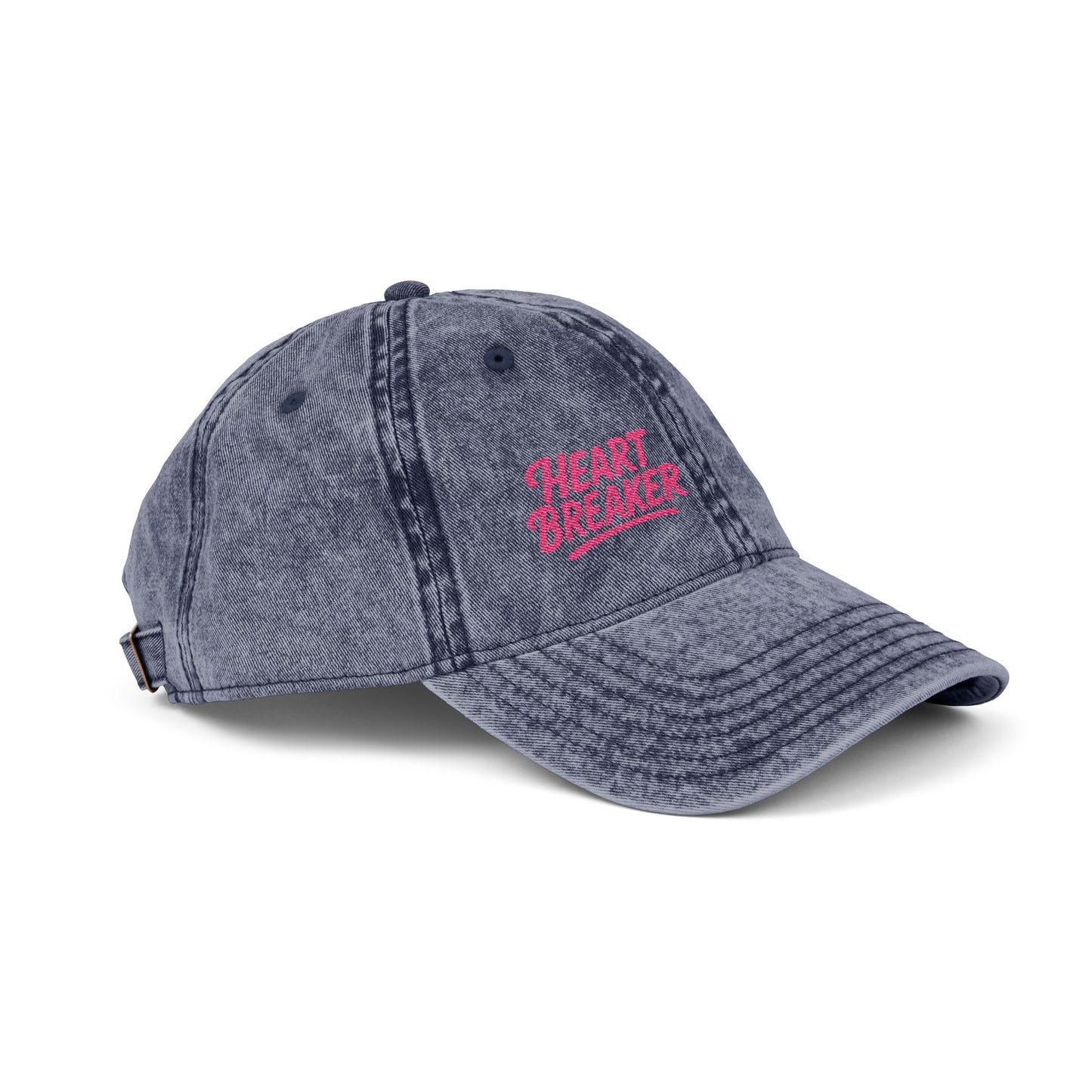 Heartbreaker Vintage Hat – Bold Baseball Hat with Retro Script and Broken Heart Design for Confident Rule-Breakers