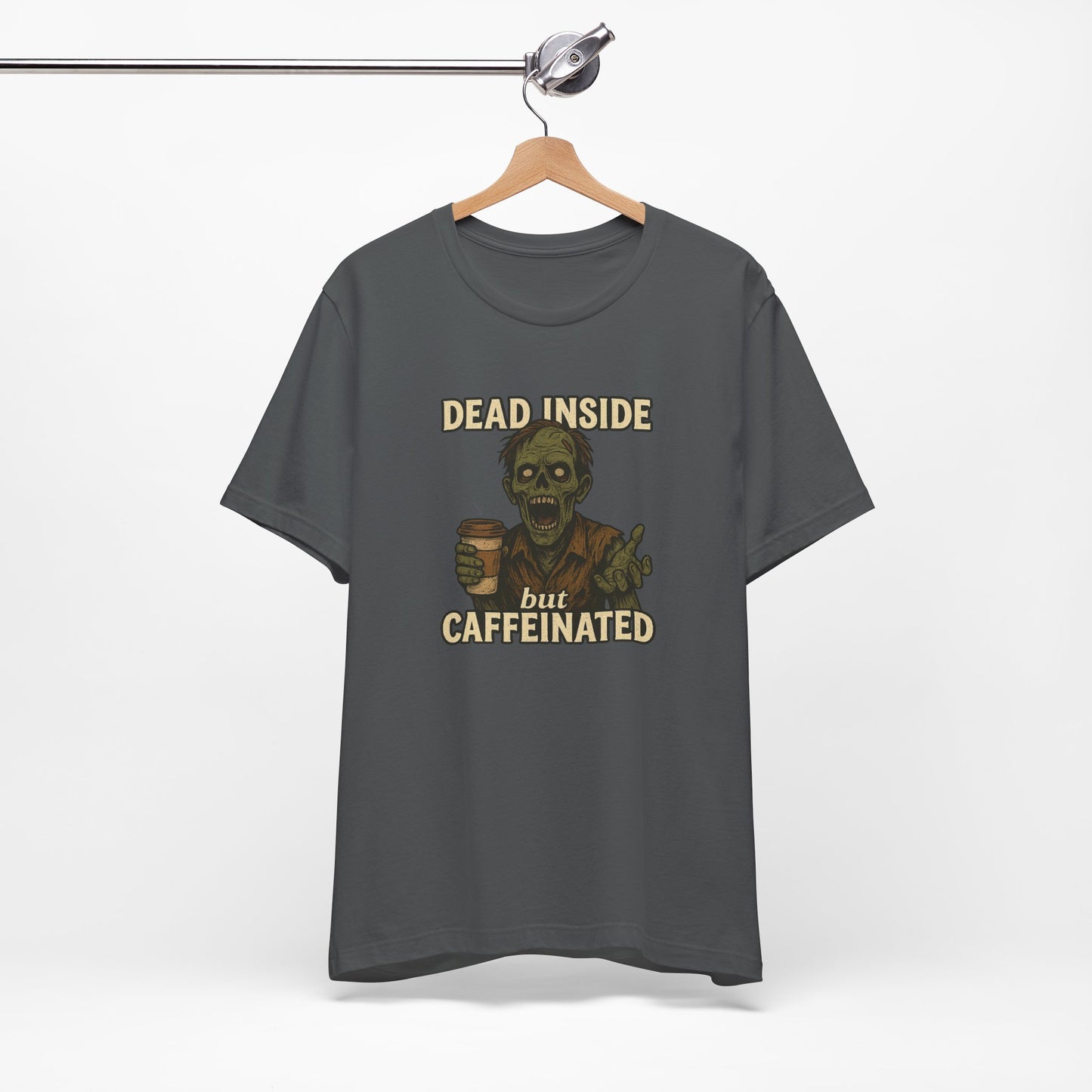 Dead Inside But Caffeinated Halloween Shirt – Funny Zombie Coffee Tee for Tired Souls