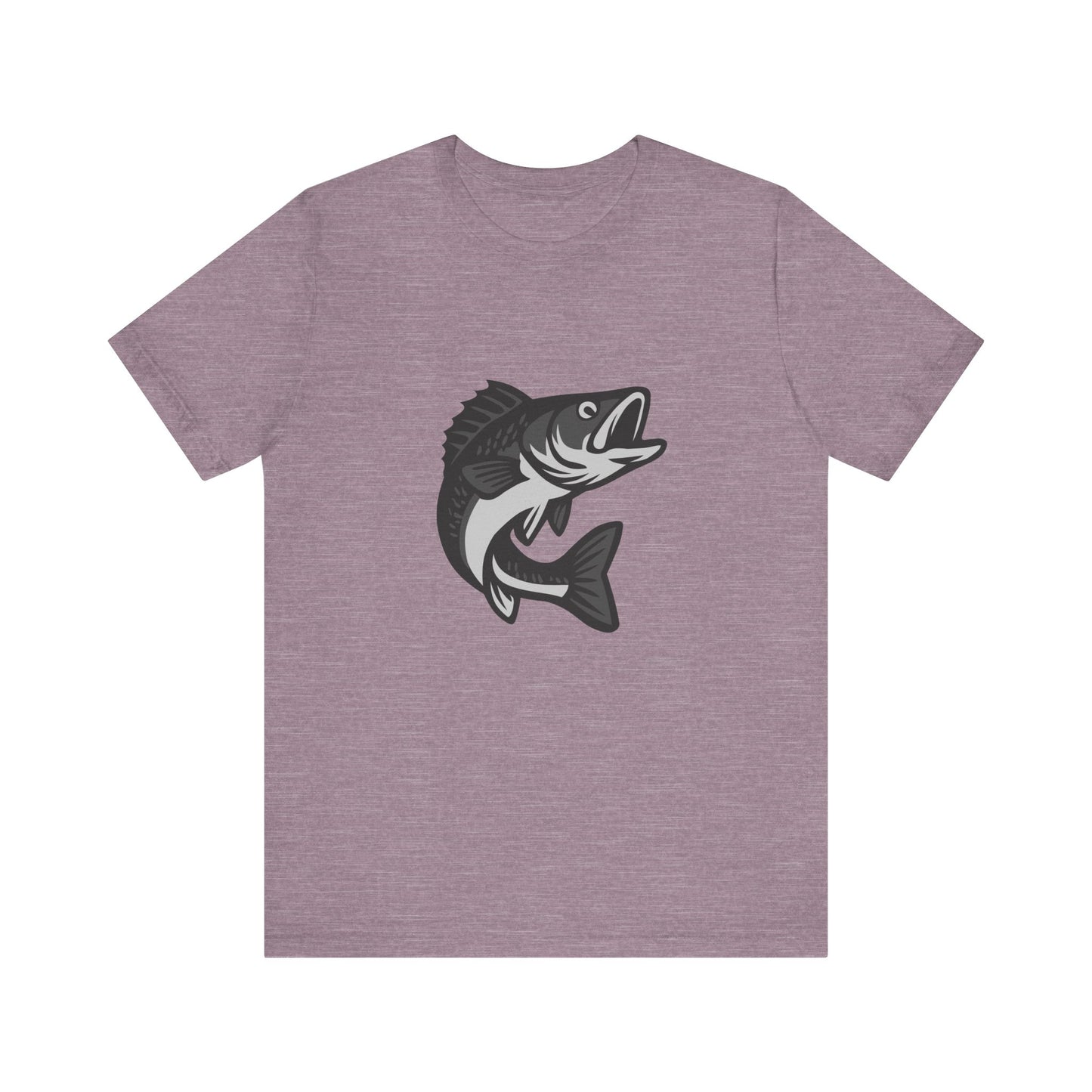 Walleye Fishing Graphic T-Shirt – Dark Theme Grayscale Freshwater Game Fish Design on Black Tee with Angler Energy and Modern Ghost Effect. Unisex Jersey Short Sleeve Tee