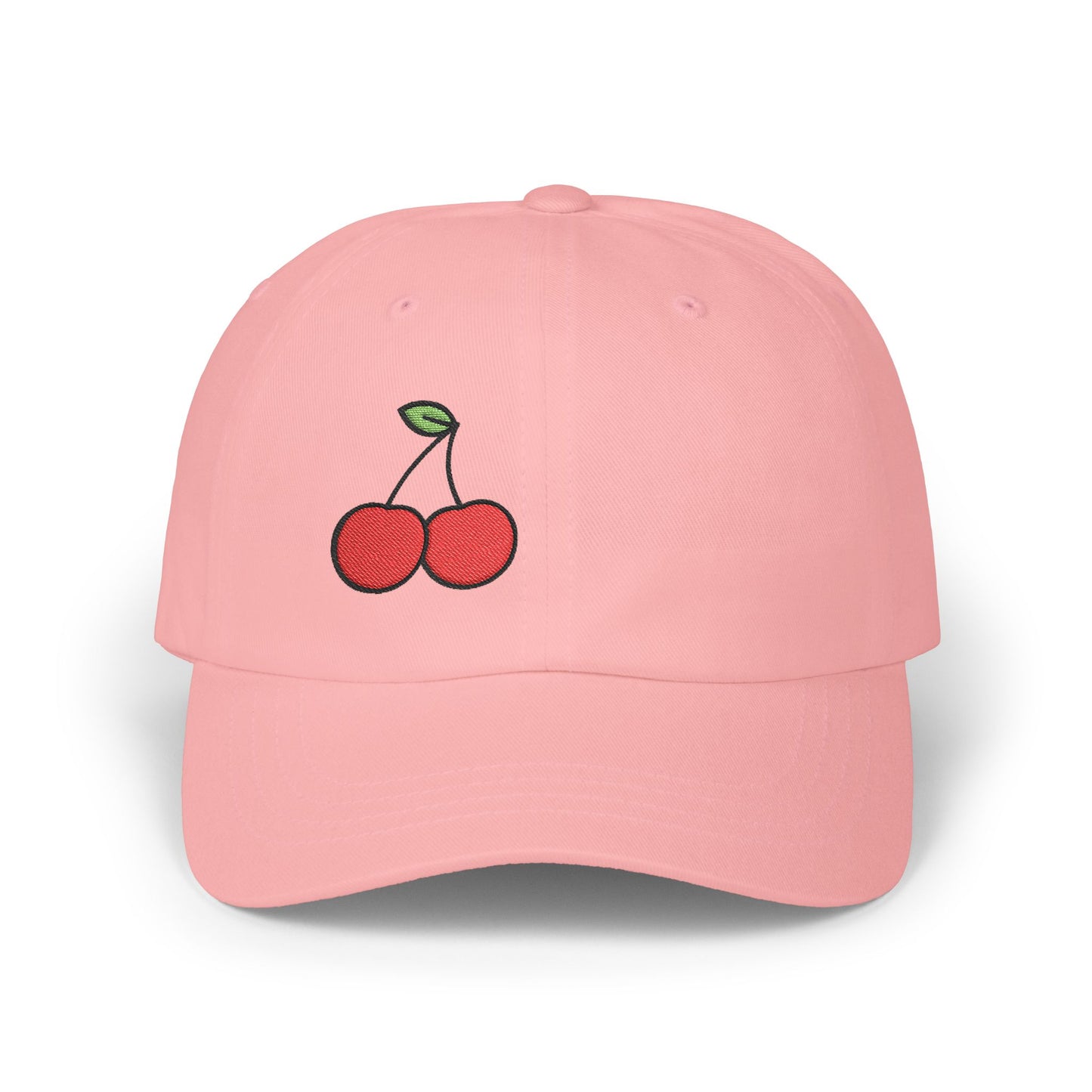 Cherries Classic Dad Hat – Embroidered Red Fruit Hat with Bold Minimalist Design and Subtle Sass