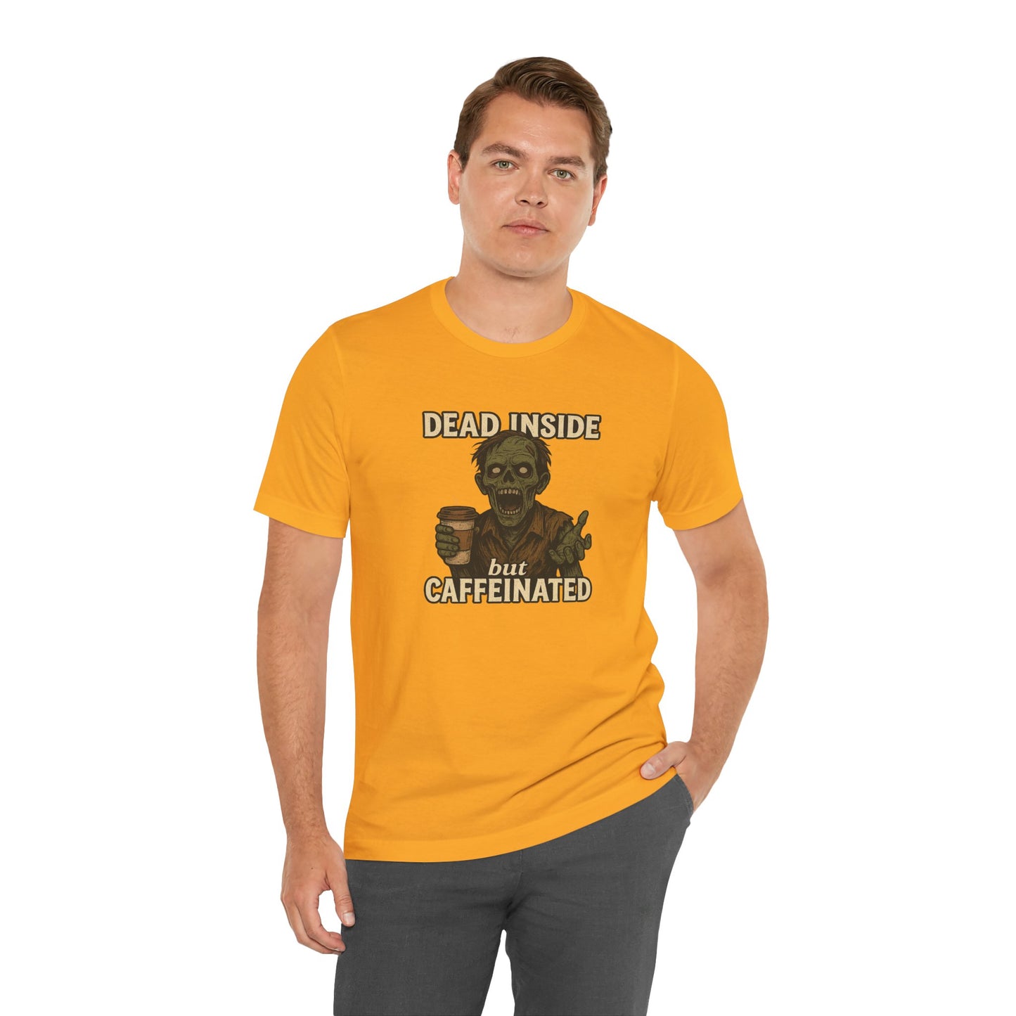 Dead Inside But Caffeinated Halloween Shirt – Funny Zombie Coffee Tee for Tired Souls