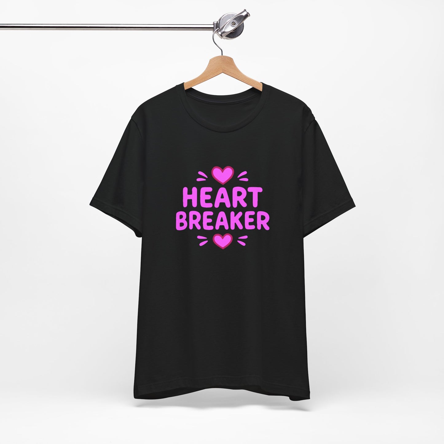 Colorful Design Heartbreaker Shirt – Cute Bubble Letter Tee with a Sarcastic Twist for Sweet but Savage Individuals. Unisex Jersey Short Sleeve Tee