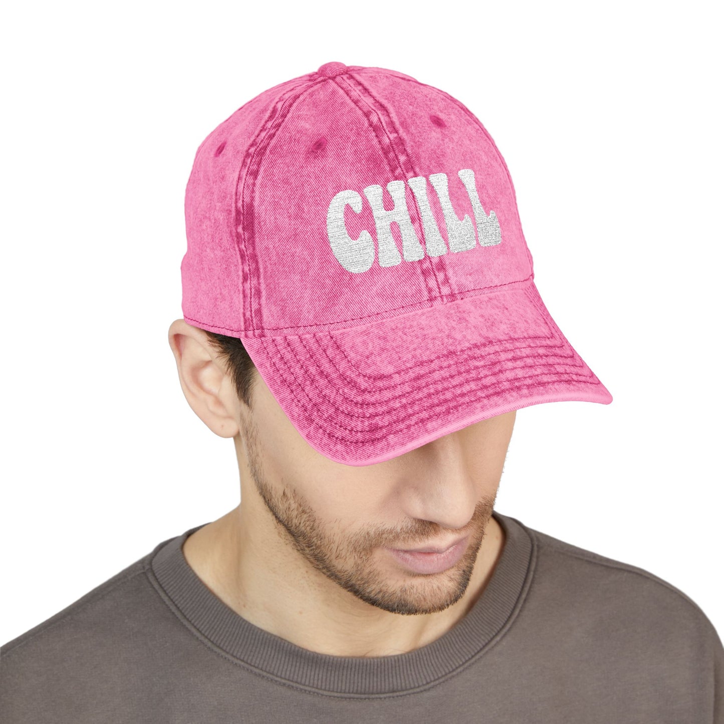 Chill Vintage Hat – Embroidered Relaxed Script Hat for Easygoing Vibes and Everyday Cool