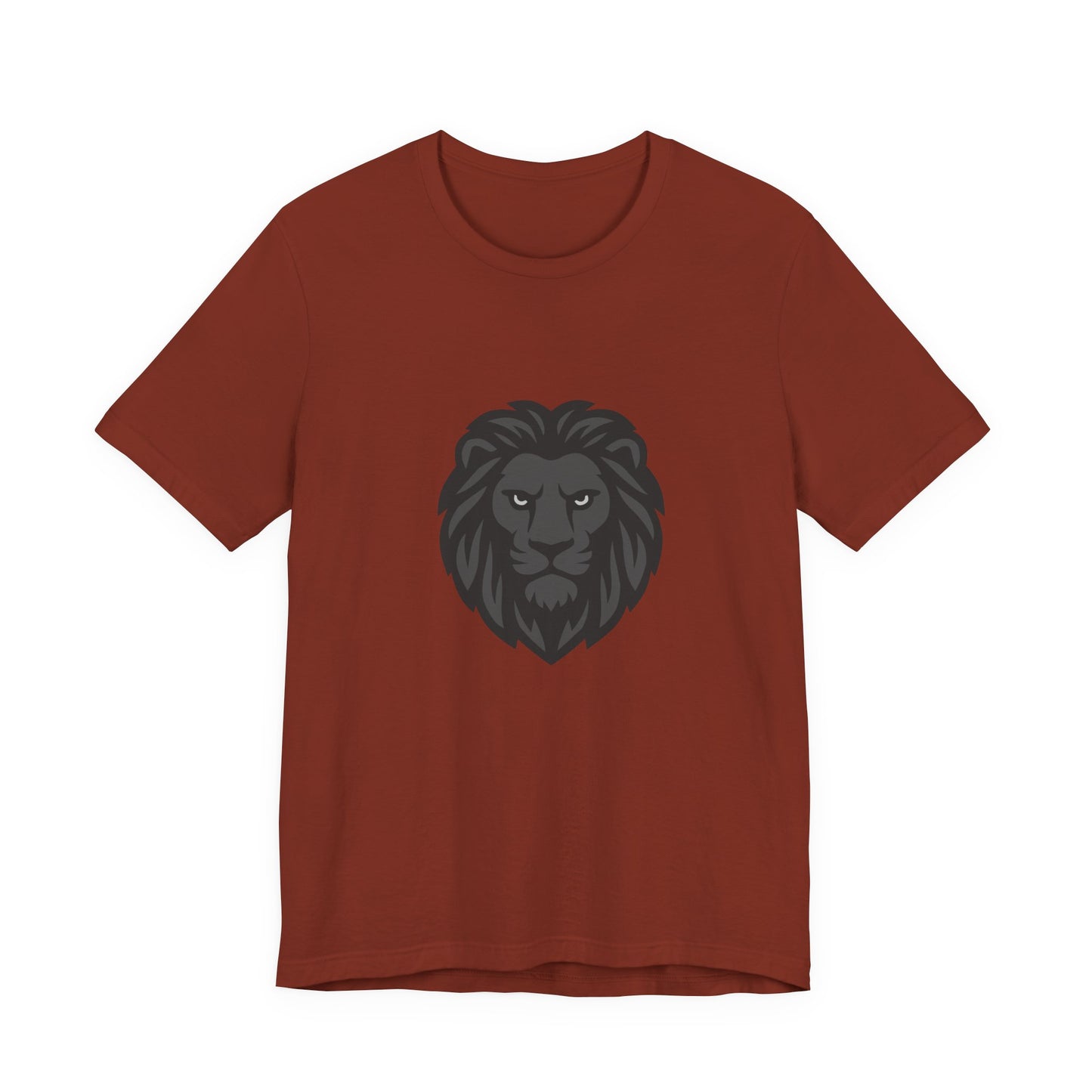Dark Lion Graphic T-Shirt – Dark Theme Grayscale Lion Face Design on Black Tee for Strength, Confidence, and Modern Ghost Effect Style. Unisex Jersey Short Sleeve Tee