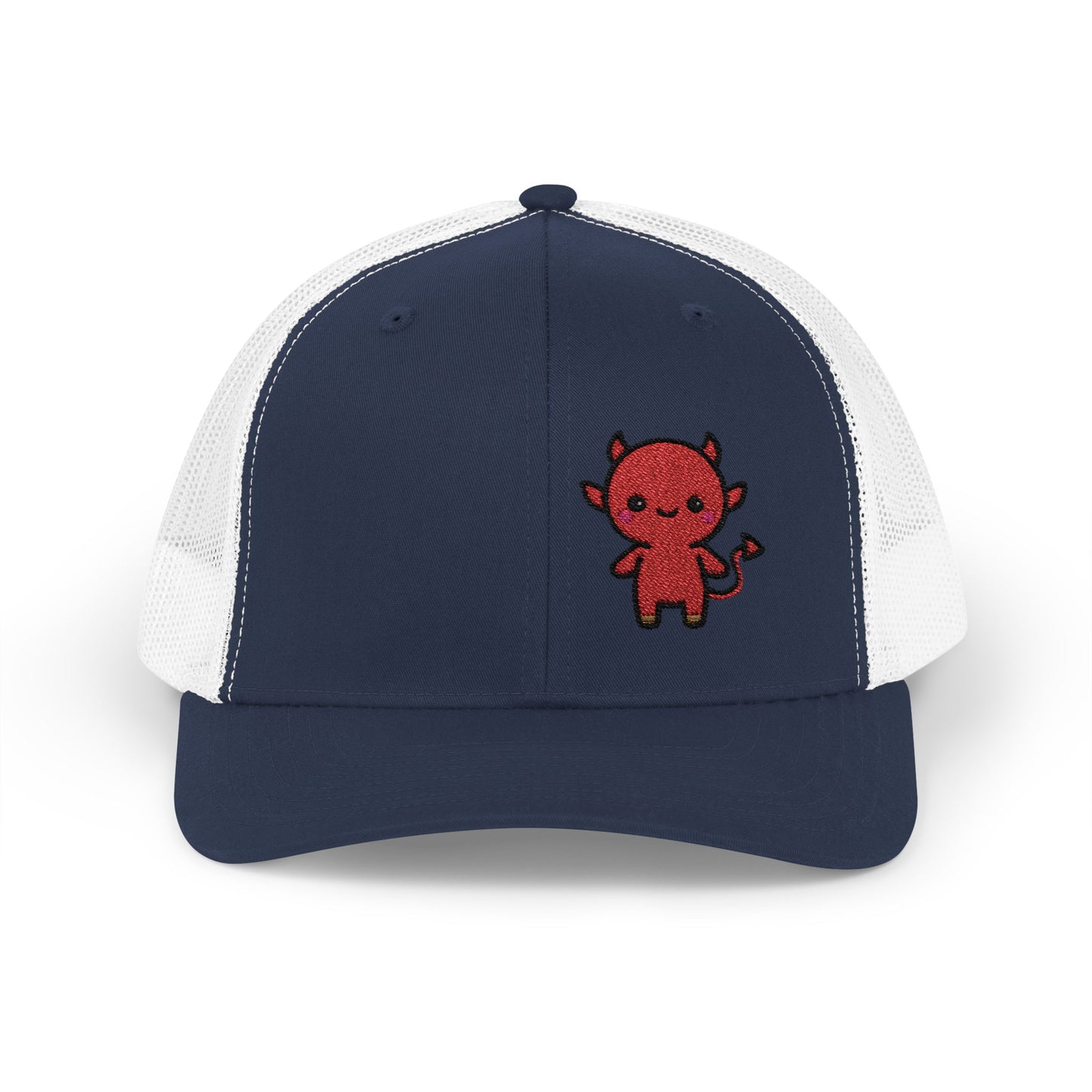 Lil Devil Trucker Hat – Embroidered Cute Mischief Hat with Kawaii Devil