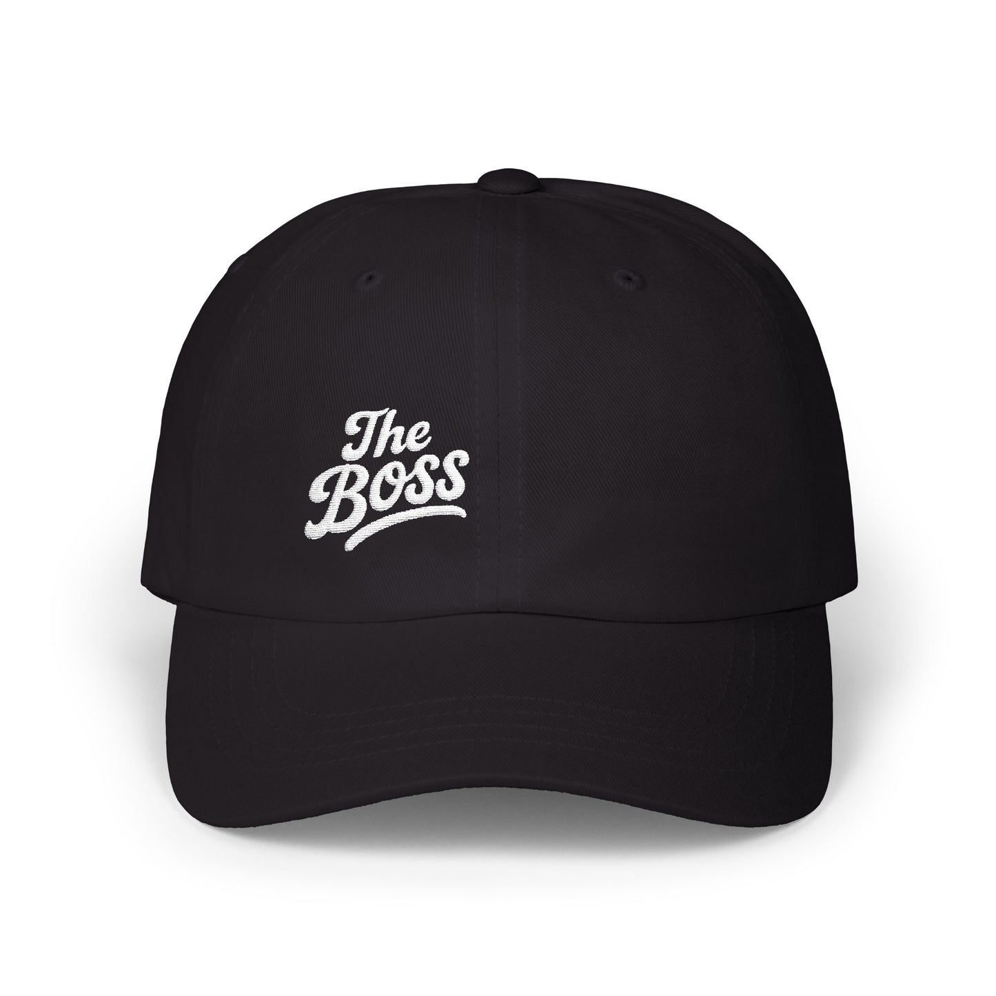 The Boss Classic Dad Hat – Embroidered Funny Statement Hat for Confident Leaders and Power Players. White Letters