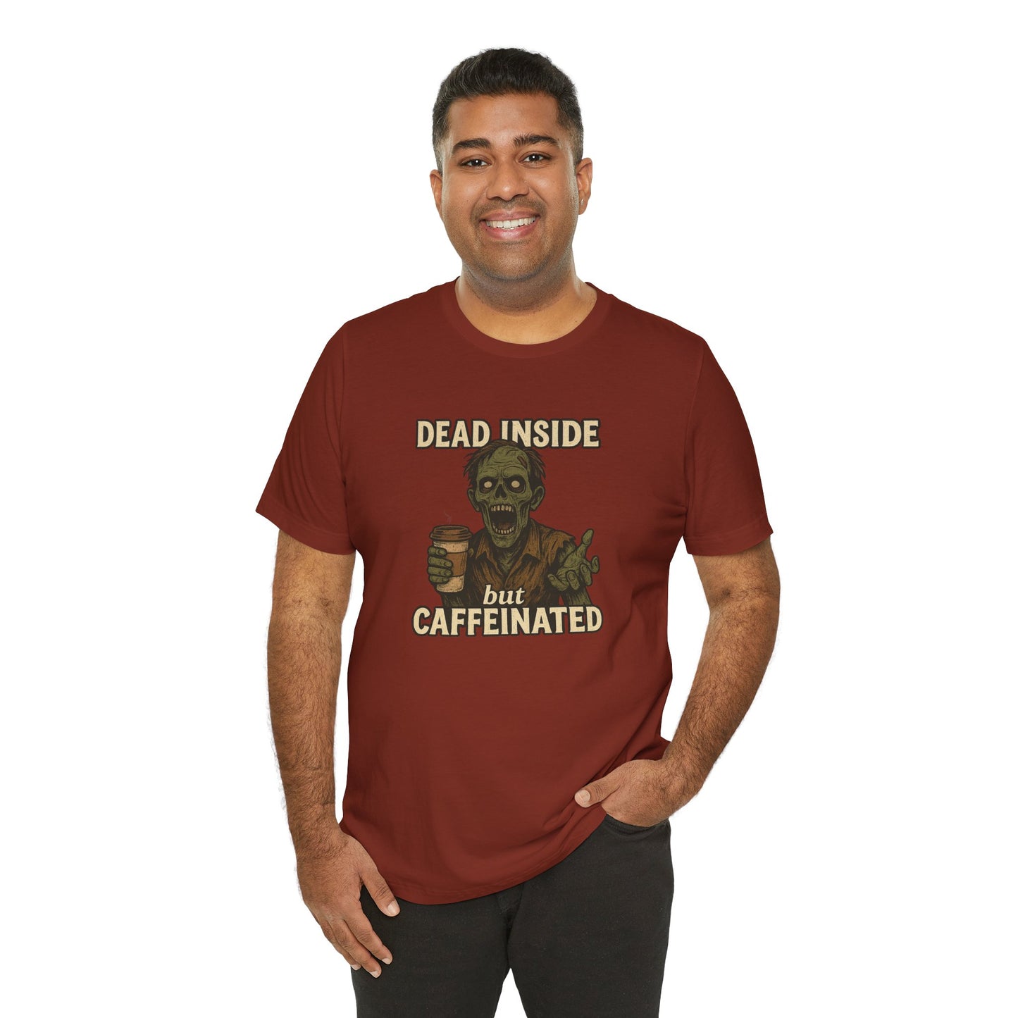 Dead Inside But Caffeinated Halloween Shirt – Funny Zombie Coffee Tee for Tired Souls