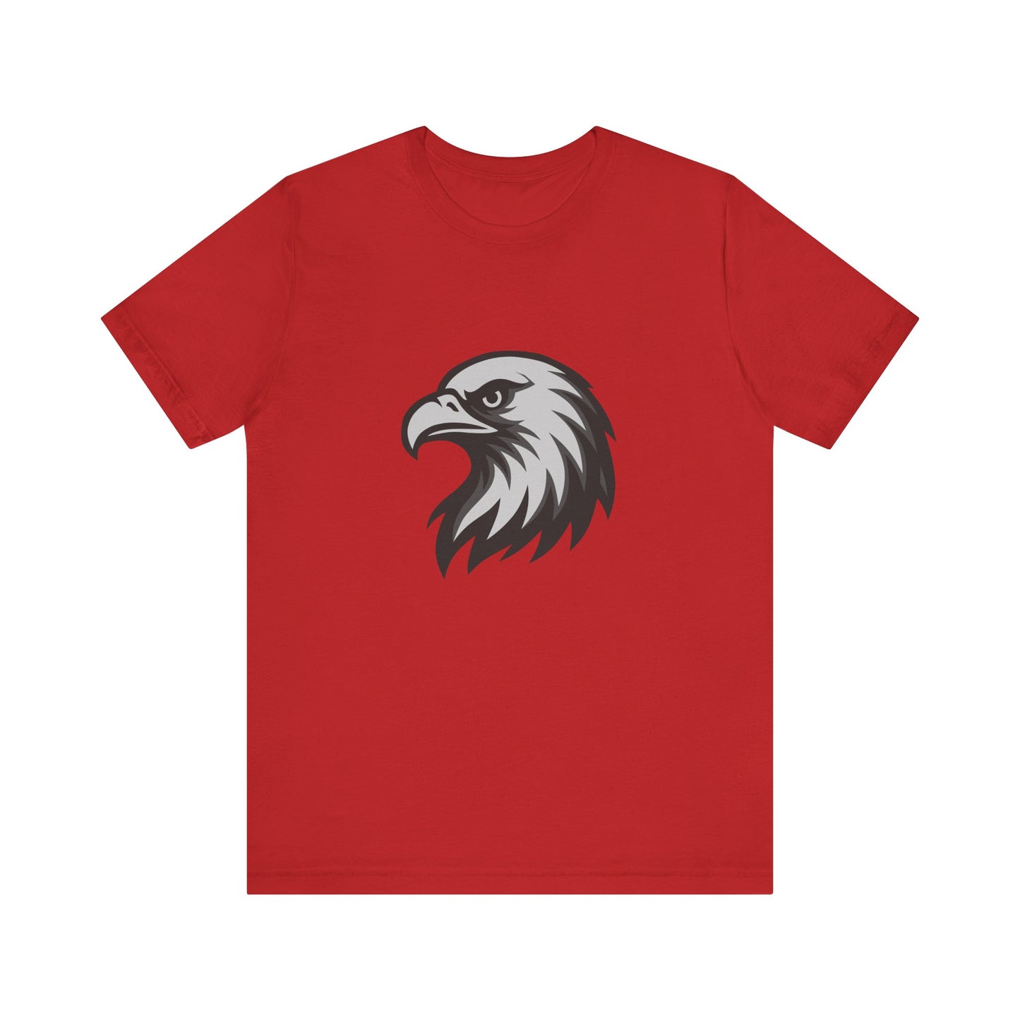 Eagle Head Graphic T-Shirt – Bold Dark Theme Grayscale Bird of Prey Design on Black Tee with Fierce Detail and Modern Ghost Effect. Unisex Jersey Short Sleeve Tee