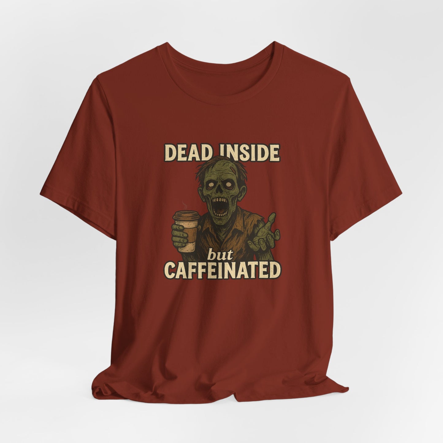 Dead Inside But Caffeinated Halloween Shirt – Funny Zombie Coffee Tee for Tired Souls