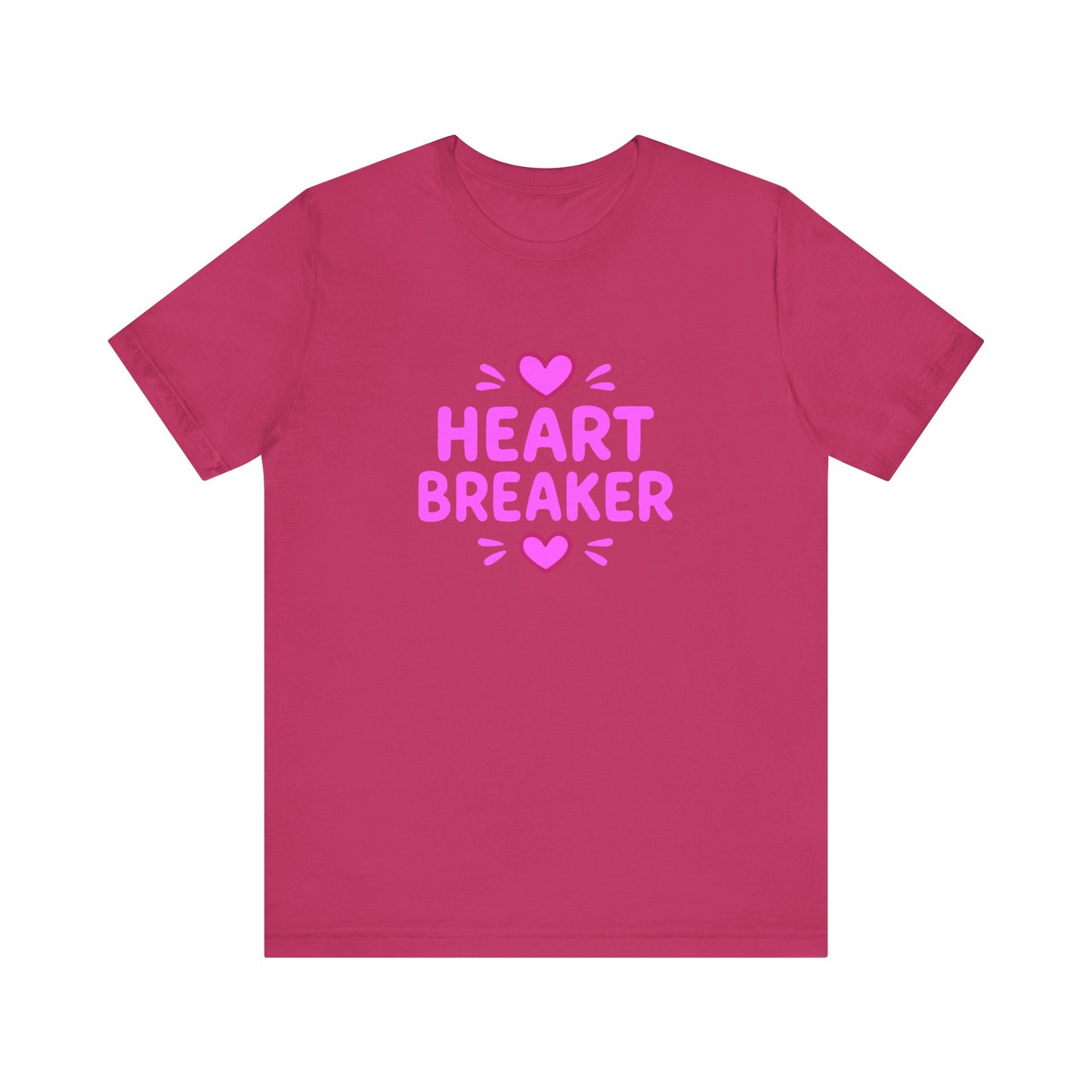 Colorful Design Heartbreaker Shirt – Cute Bubble Letter Tee with a Sarcastic Twist for Sweet but Savage Individuals. Unisex Jersey Short Sleeve Tee