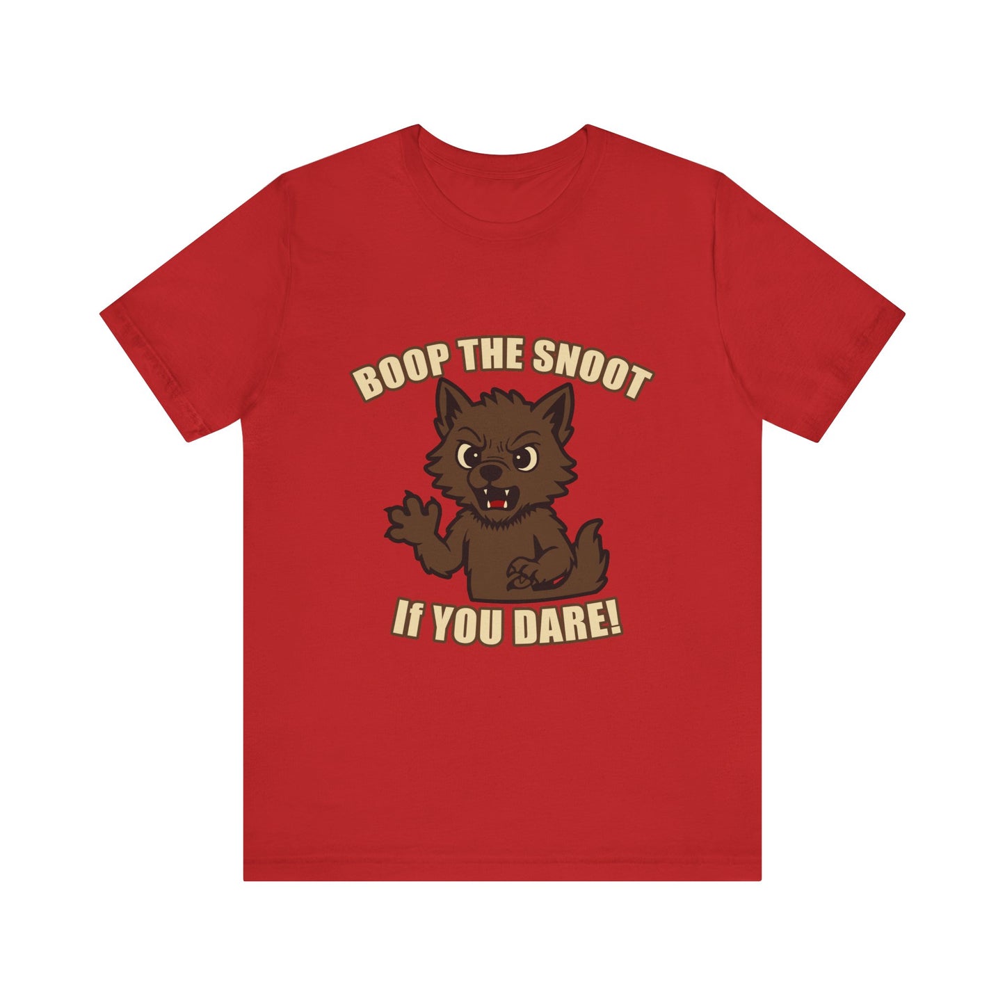 Boop the Snoot If You Dare Halloween Shirt – Funny Werewolf Halloween Graphic Unisex Jersey Short Sleeve Tee for Dog Lovers.