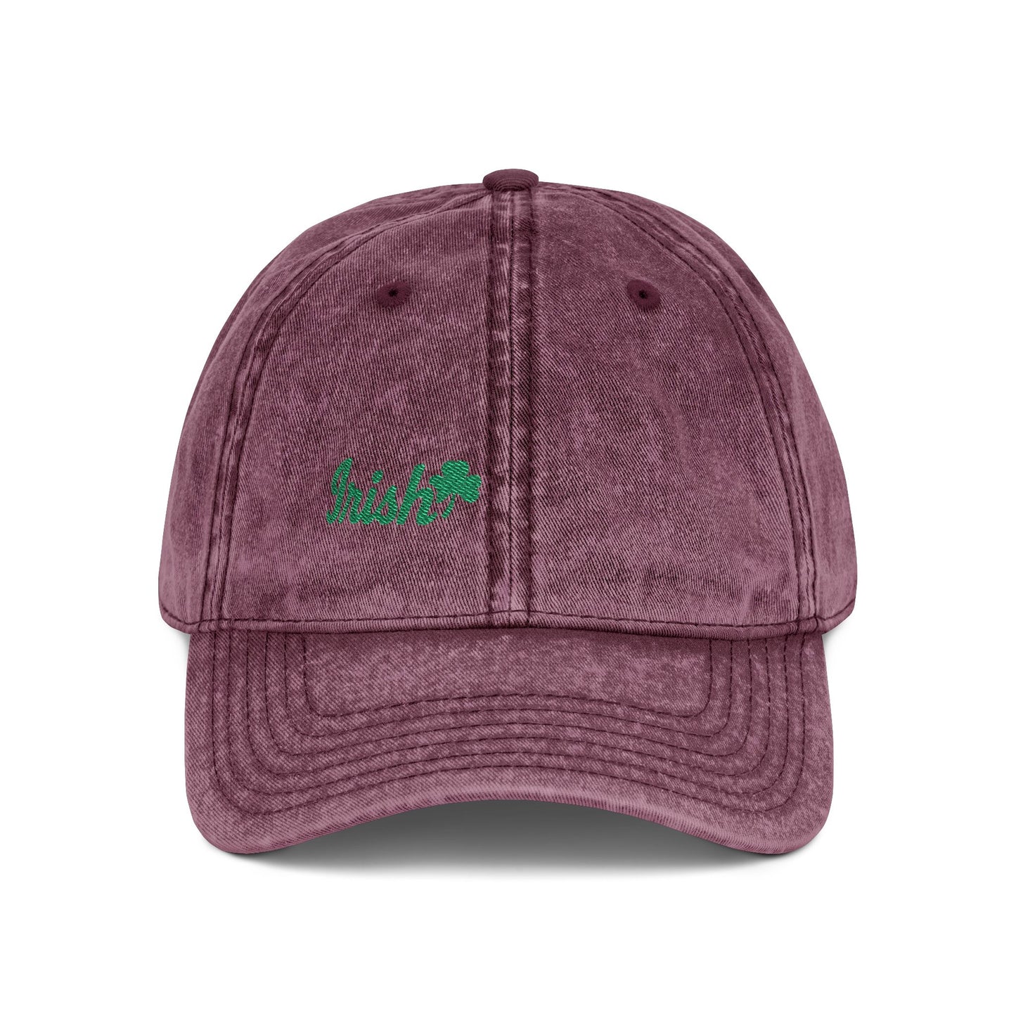 Irish Vintage Hat – Green Shamrock Hat with Script Embroidery for St. Patrick’s Day and Irish Pride