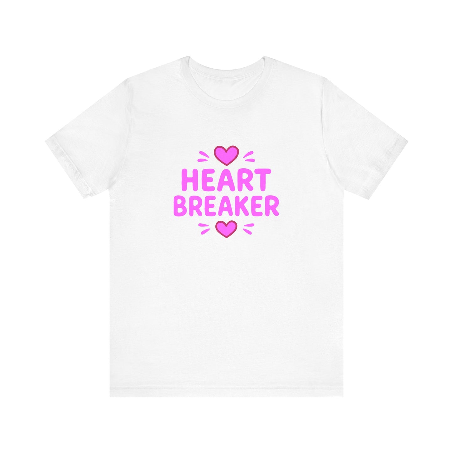 Colorful Design Heartbreaker Shirt – Cute Bubble Letter Tee with a Sarcastic Twist for Sweet but Savage Individuals. Unisex Jersey Short Sleeve Tee