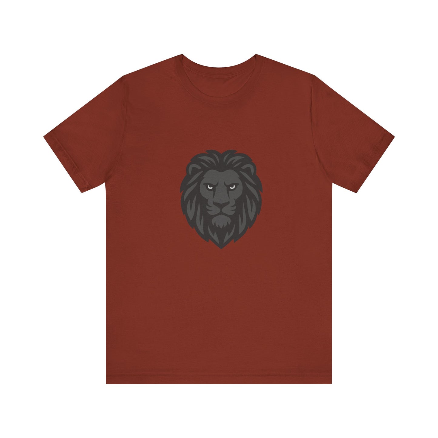 Dark Lion Graphic T-Shirt – Dark Theme Grayscale Lion Face Design on Black Tee for Strength, Confidence, and Modern Ghost Effect Style. Unisex Jersey Short Sleeve Tee