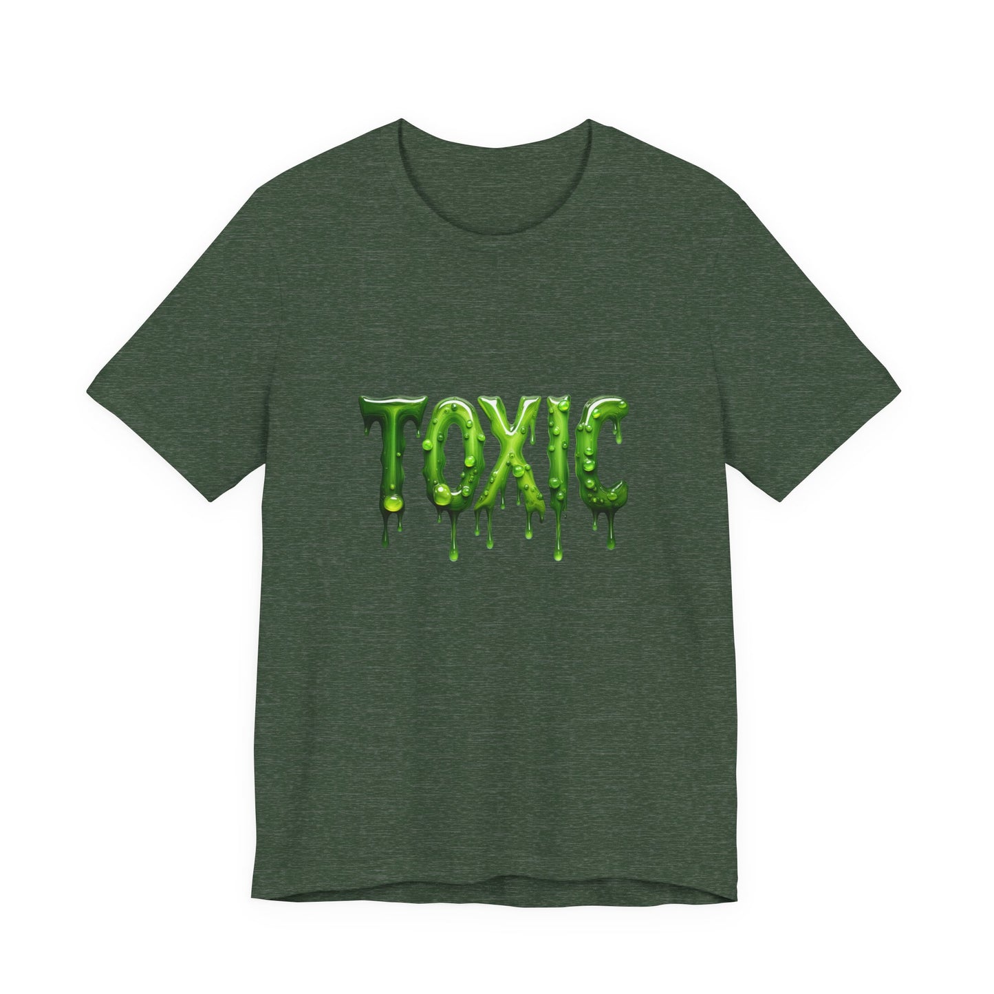 Colorful Design TOXIC Shirt – Funny Slime Text Tee for Emotionally Radioactive People Who Just Want to Be Left Alone. Unisex Jersey Short Sleeve Tee