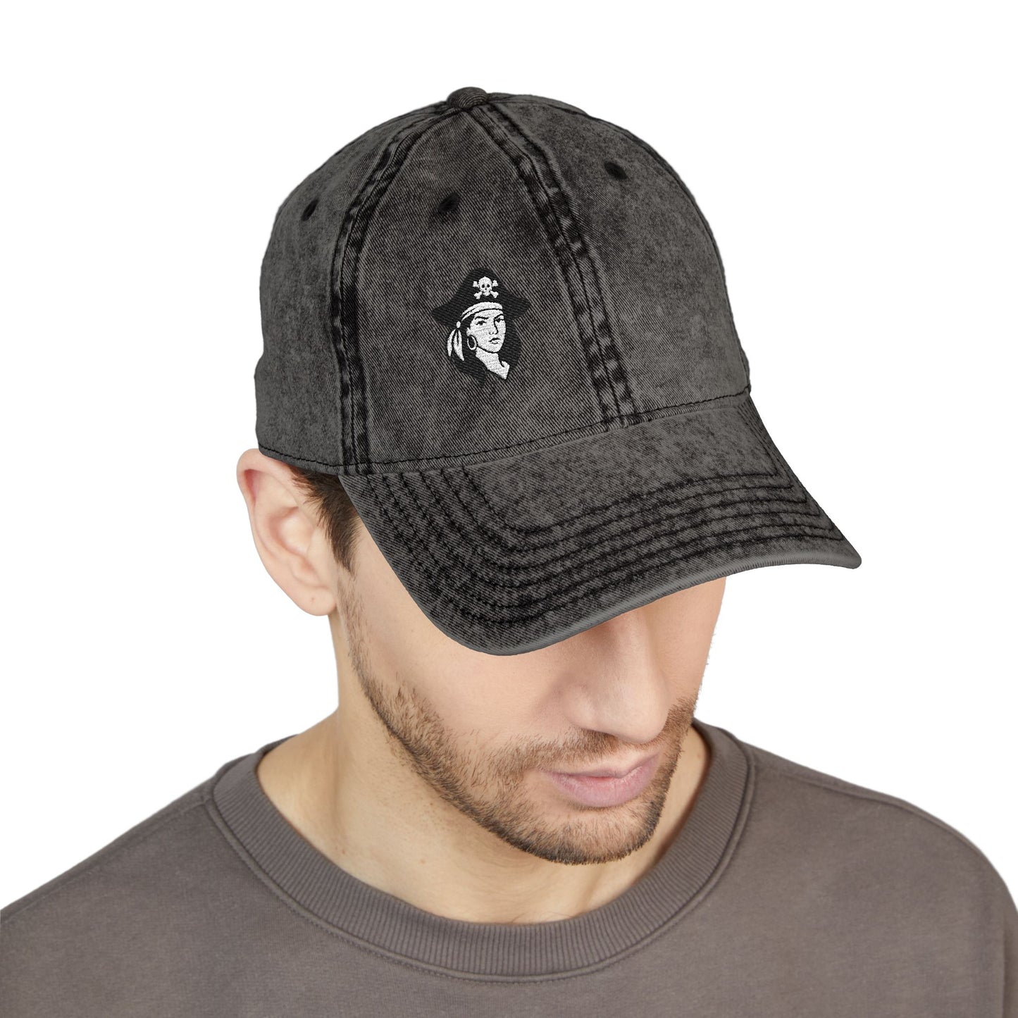 Hot Pirate Girl Vintage Hat – Bold Skull and Crossbones Hat with Retro Attitude and Seafaring Sass