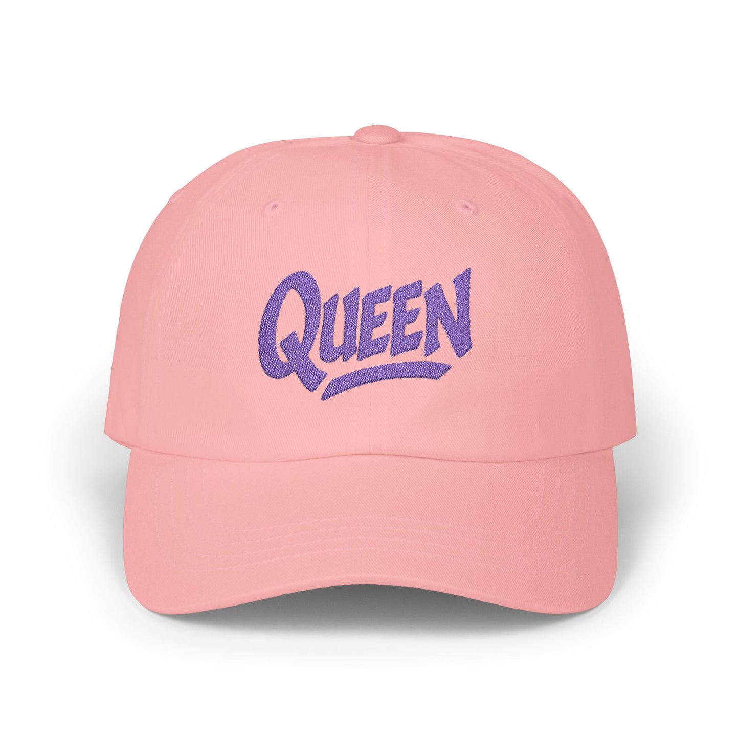 Queen Embroidered Classic Dad Hat – Bold Crown-Inspired Design for Queens Who Rule, Empowerment Style for Everyday Royalty. Purple Letters