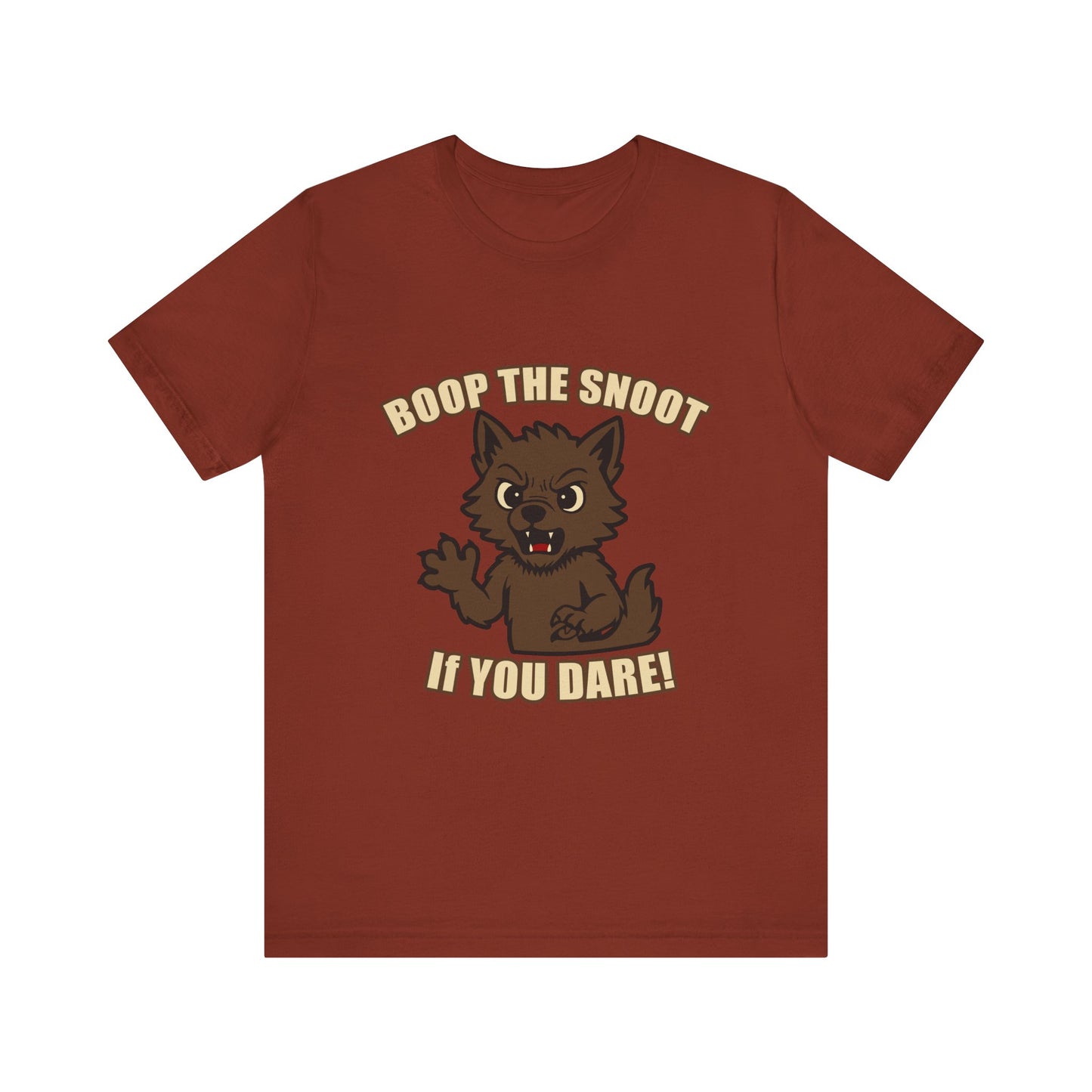 Boop the Snoot If You Dare Halloween Shirt – Funny Werewolf Halloween Graphic Unisex Jersey Short Sleeve Tee for Dog Lovers.