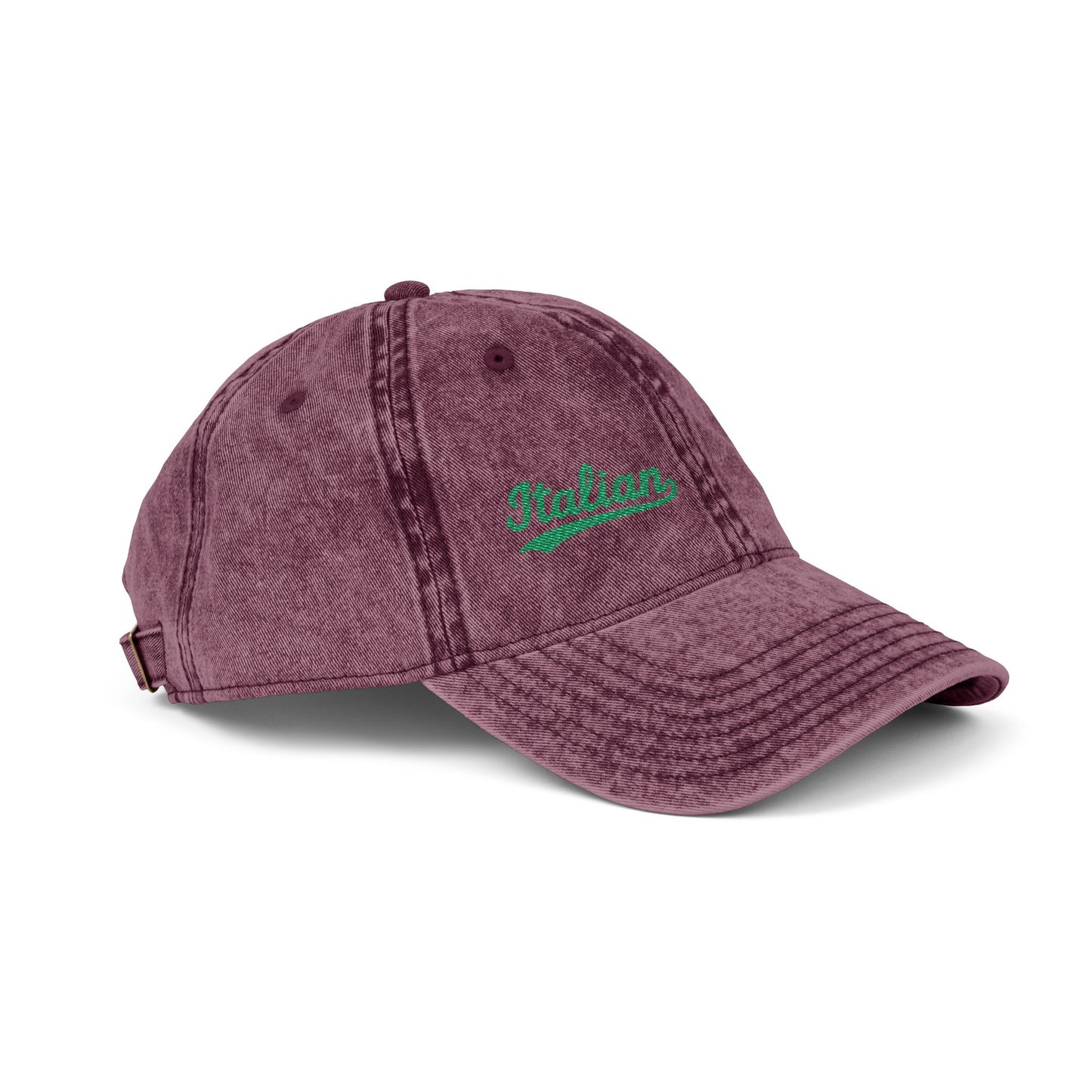 Italian Vintage Hat – Green Script Heritage Hat for Pasta Lovers and Italian Pride